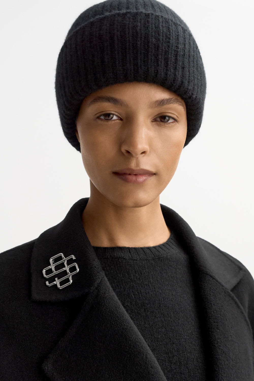 Ribbed beanie - Beanies - Black | Soft Goat