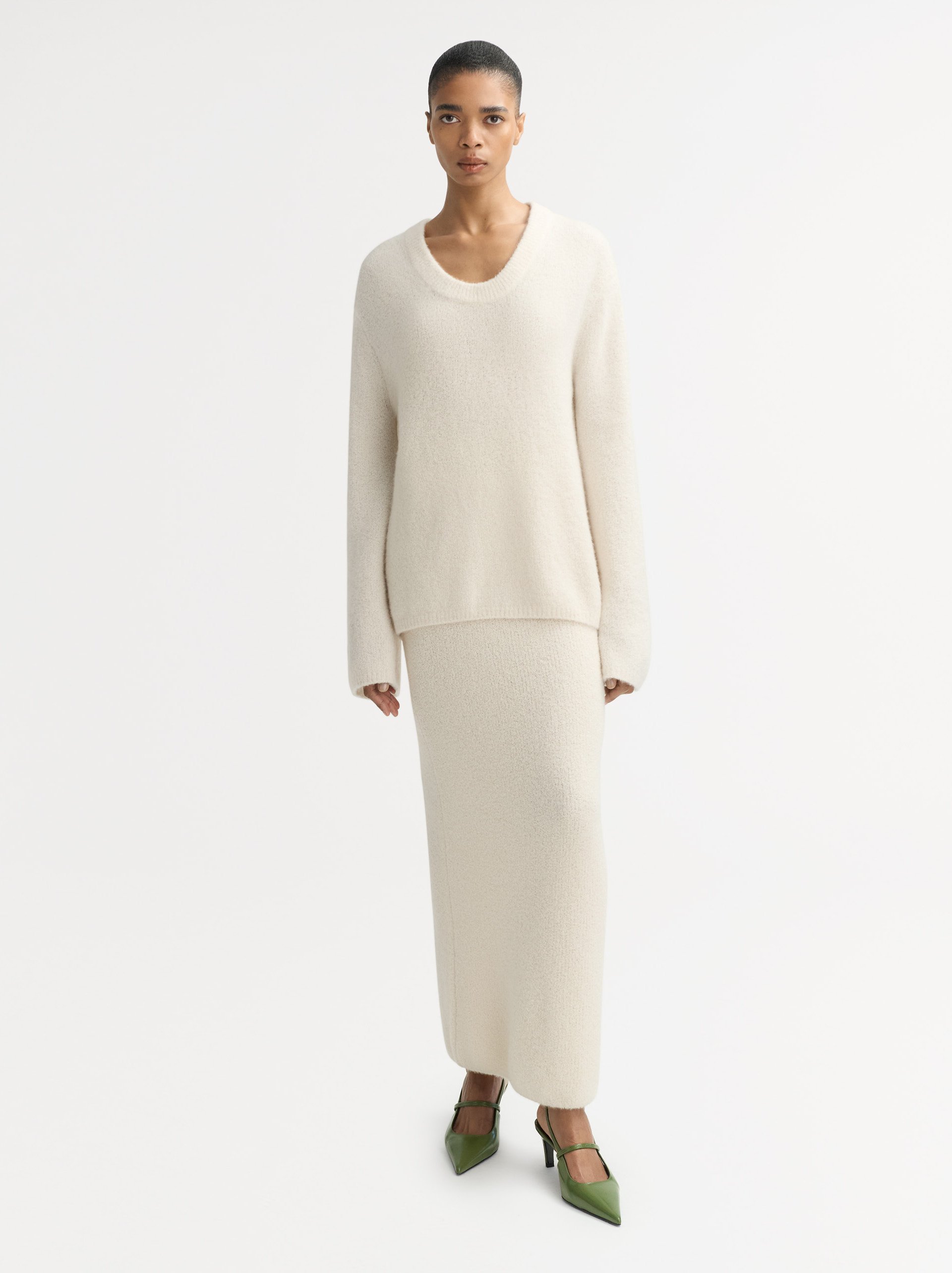 Boucle crewneck Ivory 2