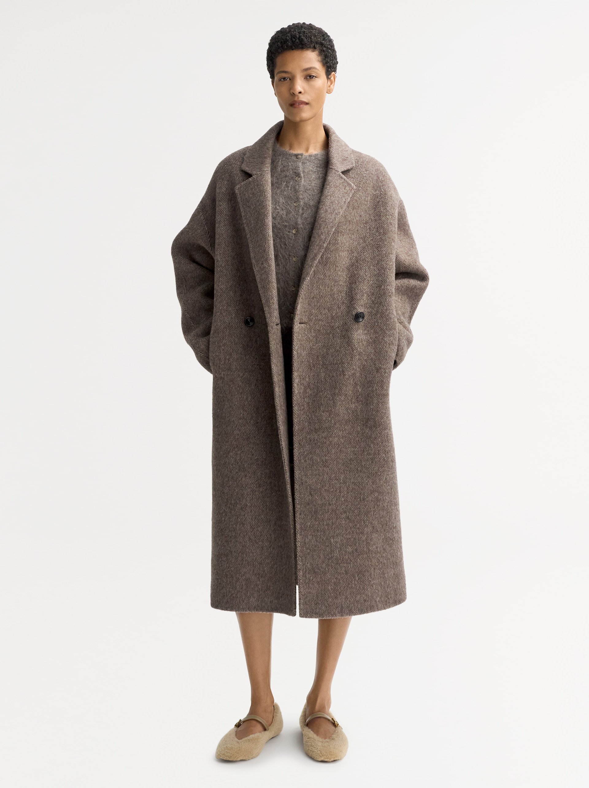 Herringbone coat Brown 2