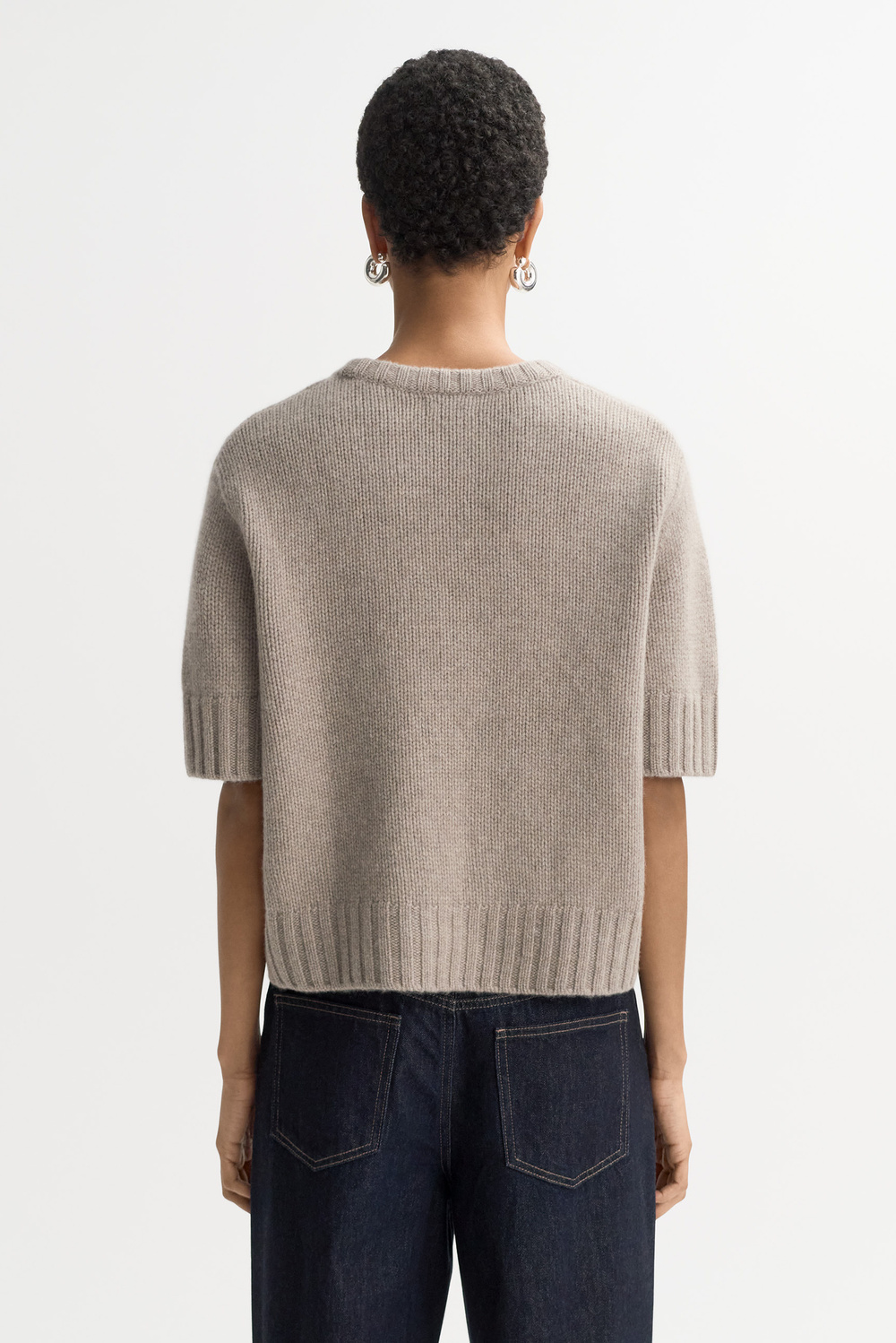 Chunky short sleeve - Shortsleeves - Greige | Soft Goat