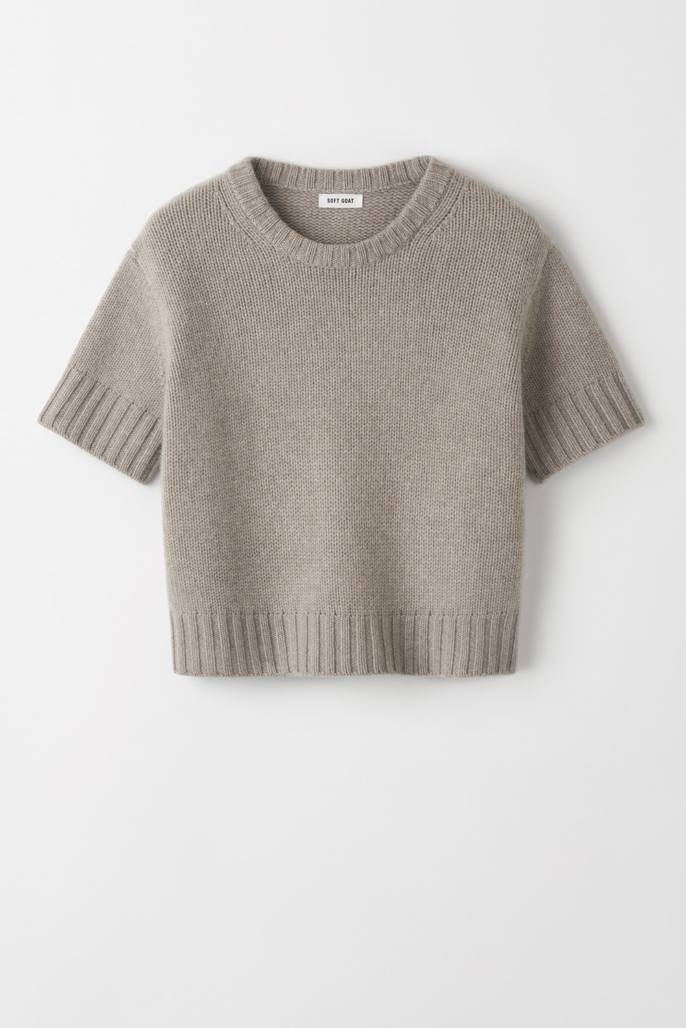 【COSYHARU】Muscle Round Short Sleeve Knitwear ストリート COSYHARU(コシハル) ニット・セーター(レディース