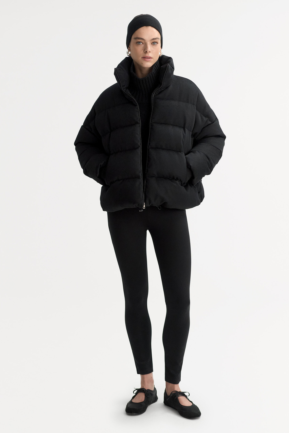 Puffer jacket Jackets Coats Black Soft Goat - Main Image