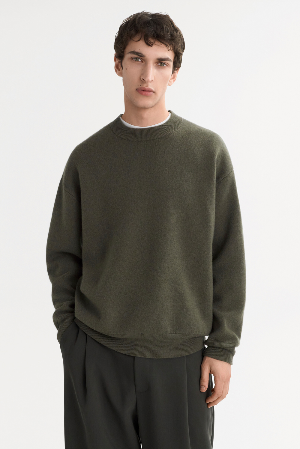 Men's Double Faced Crewneck - Crewnecks - Light Honey | Soft
