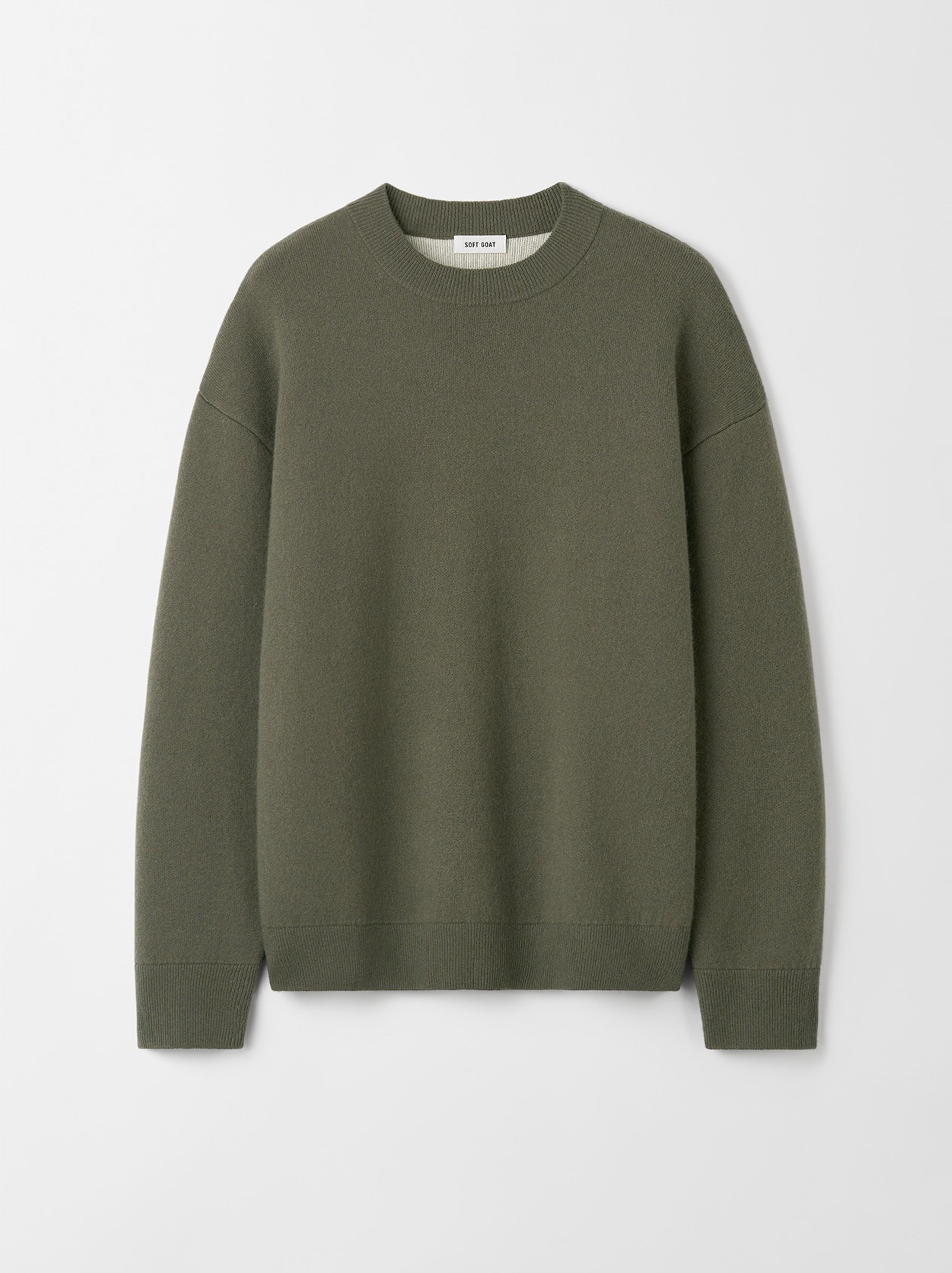 Men's Double Faced Crewneck Olive 1