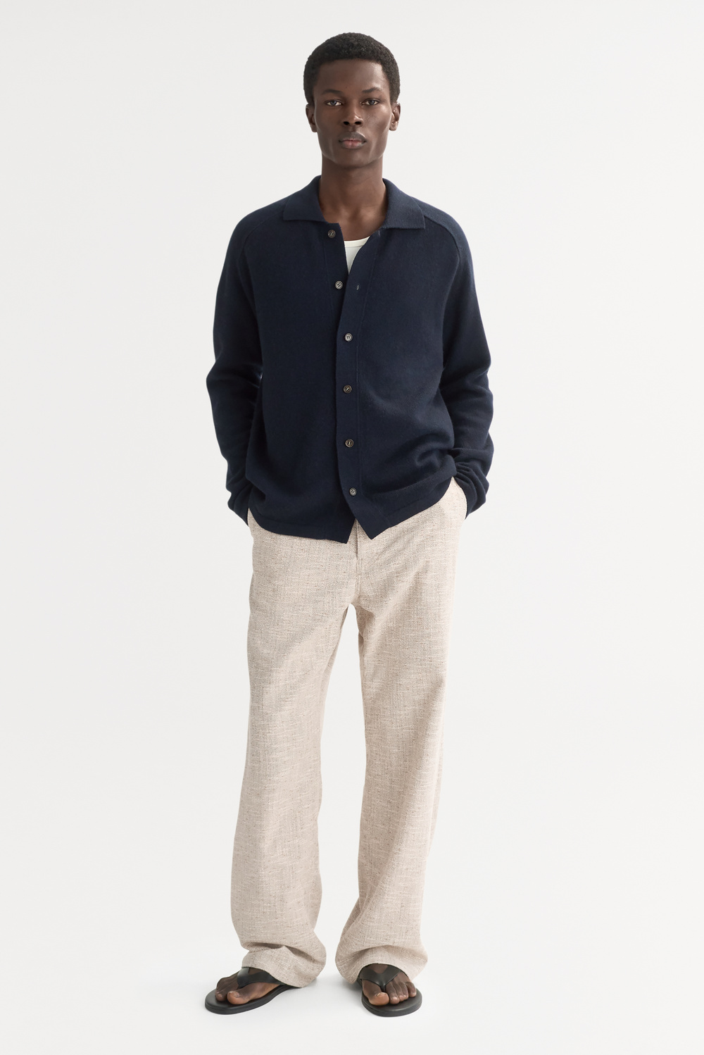 Men's Alpaca Cardigan - Cardigans - Black | Soft Goat