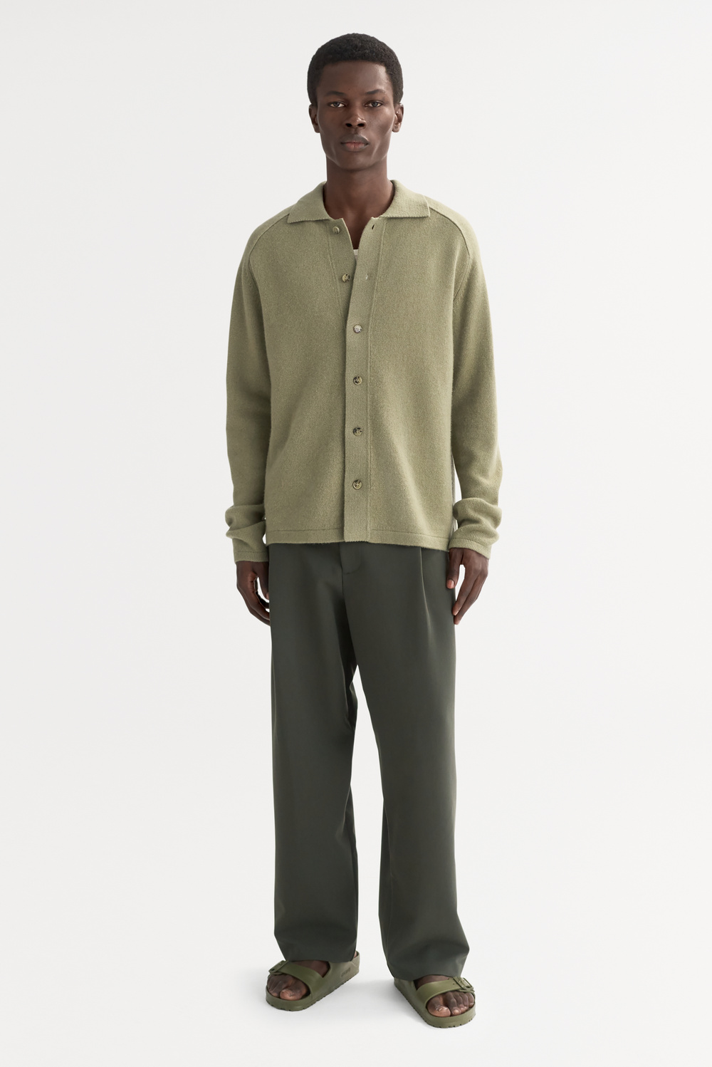 Men's shirt - Cardigans - Grey | Soft Goat
