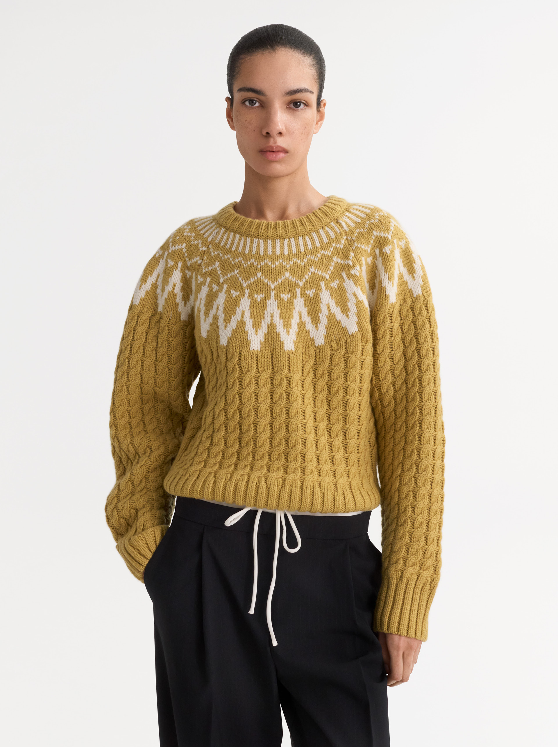 Fair isle cable knit 2