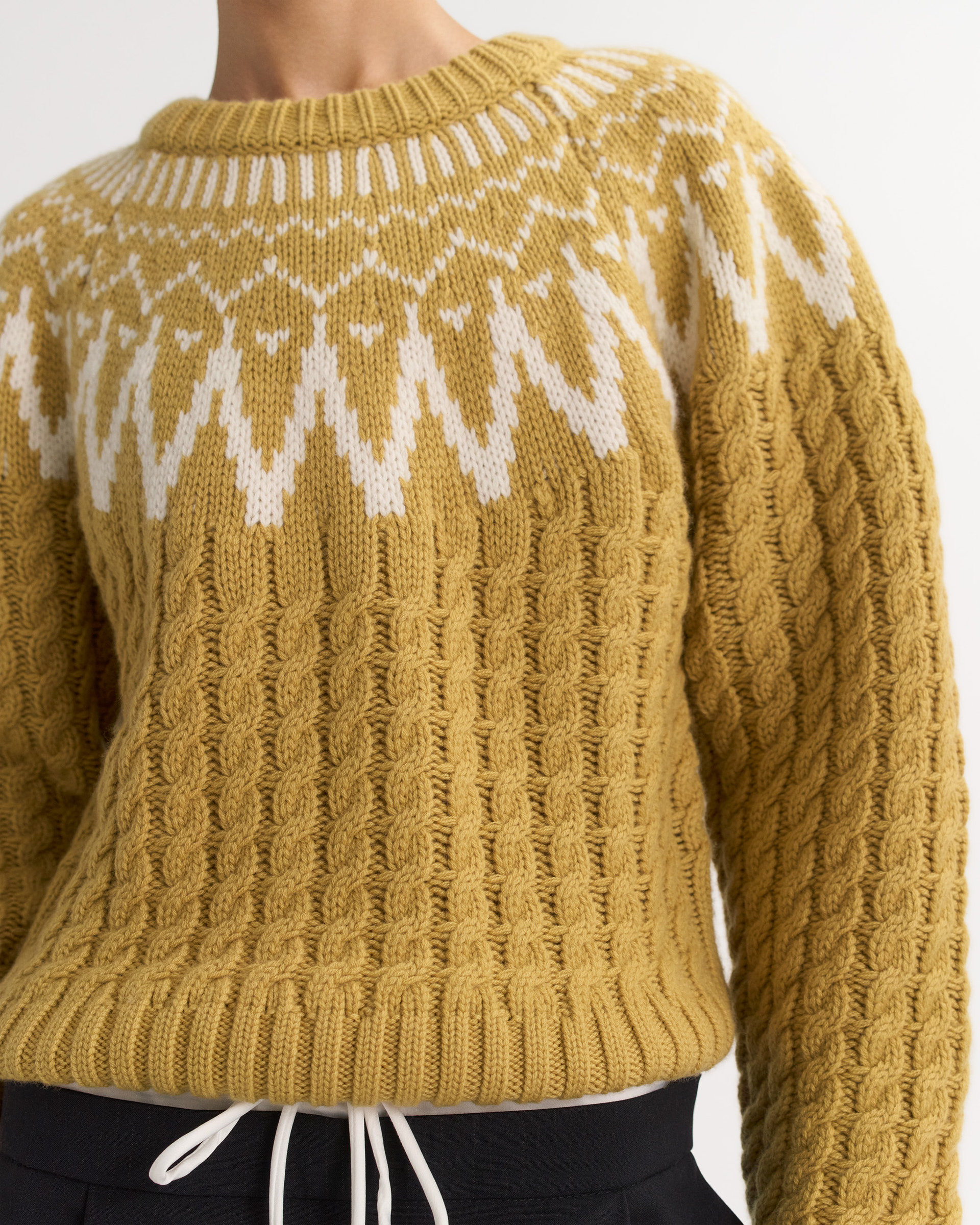 Fair isle cable knit 4
