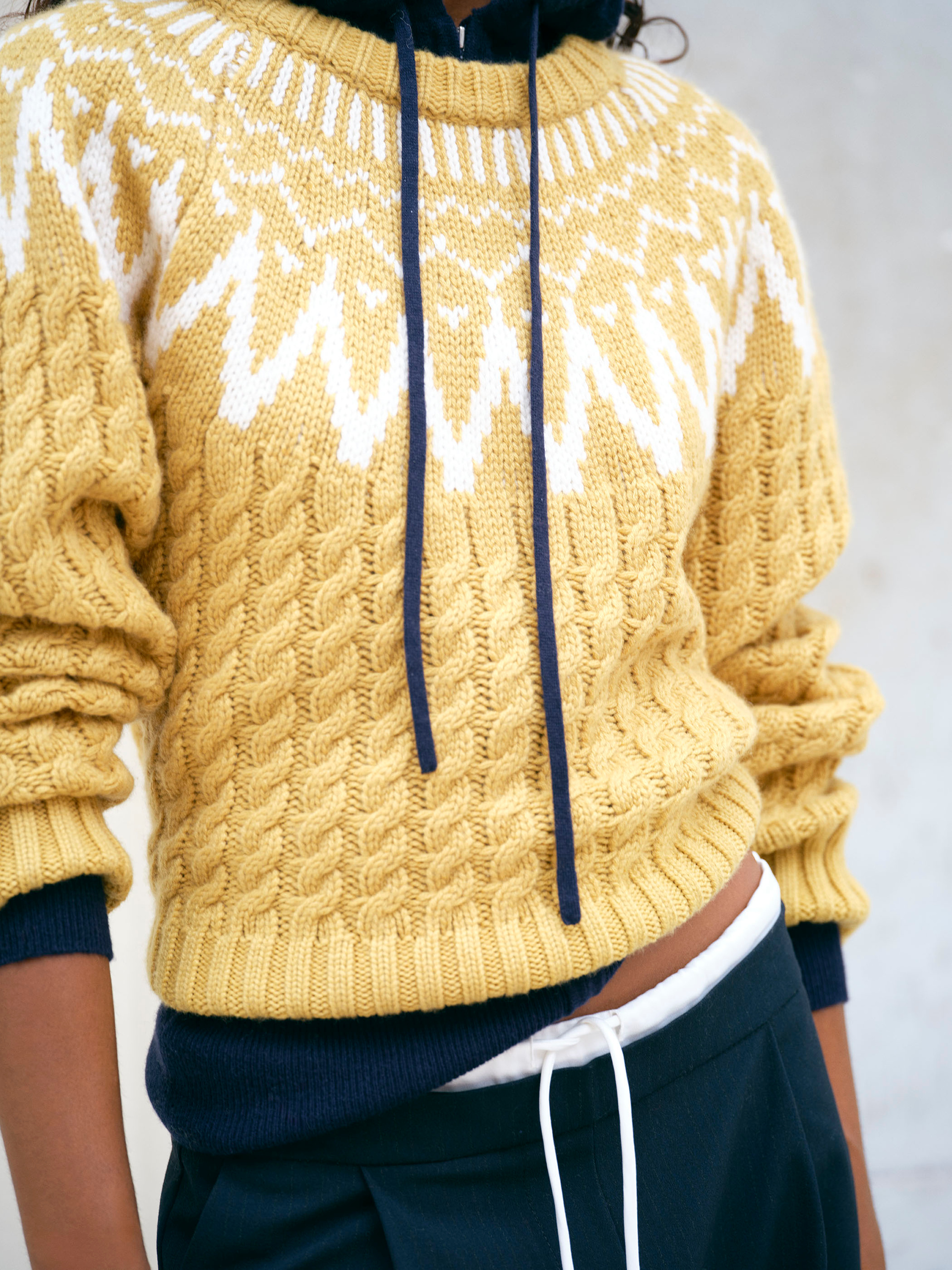 Fair isle cable knit 5