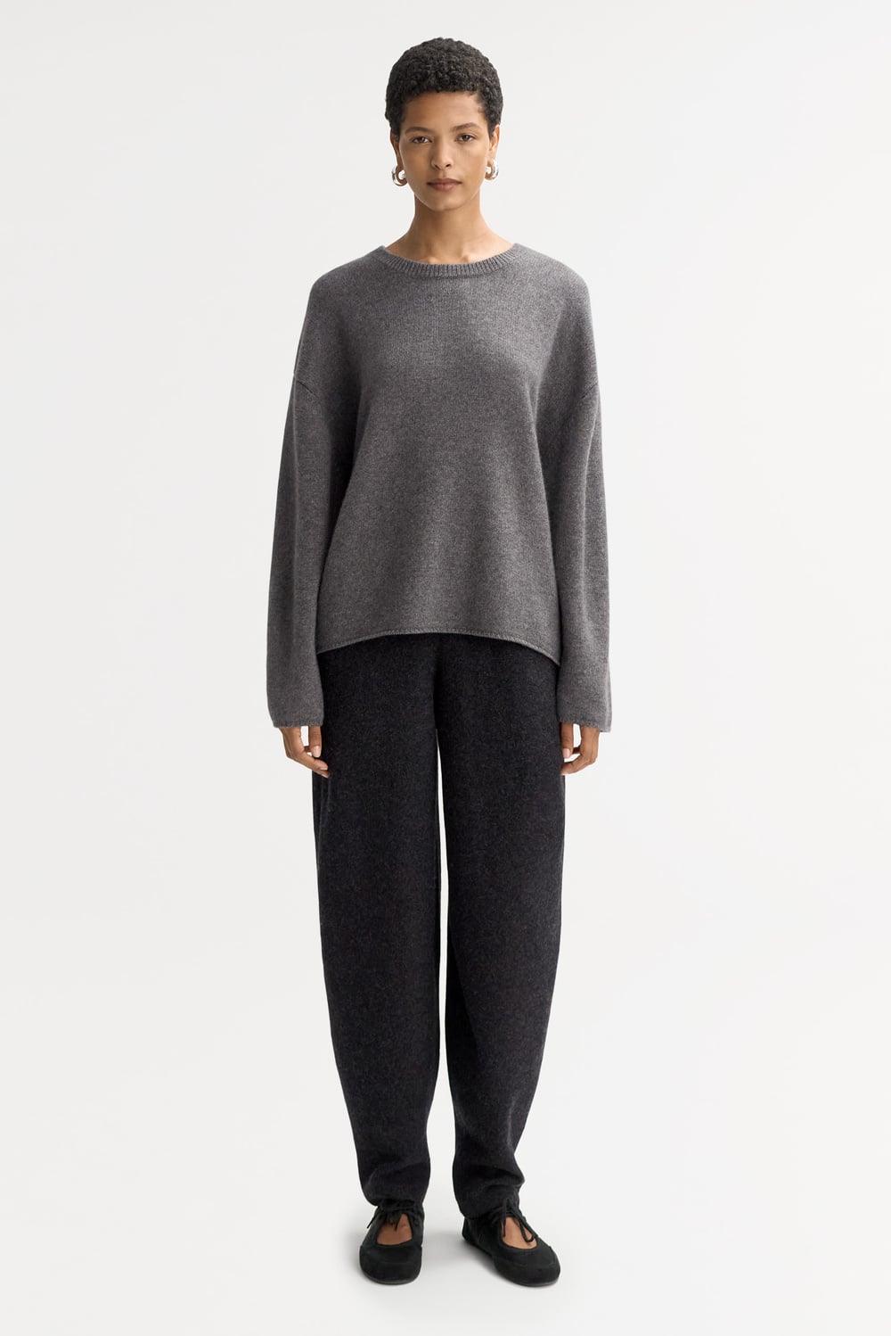 Relaxed fit crewneck - Crewnecks - Chalk | Soft Goat