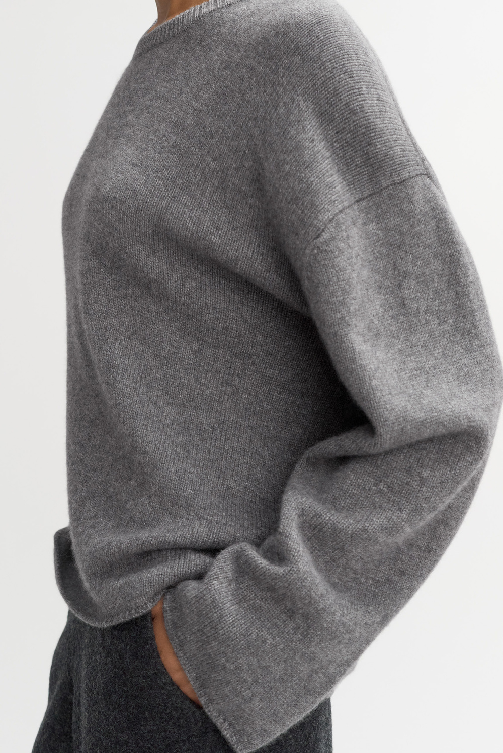 Relaxed fit crewneck - Crewnecks - Chalk | Soft Goat