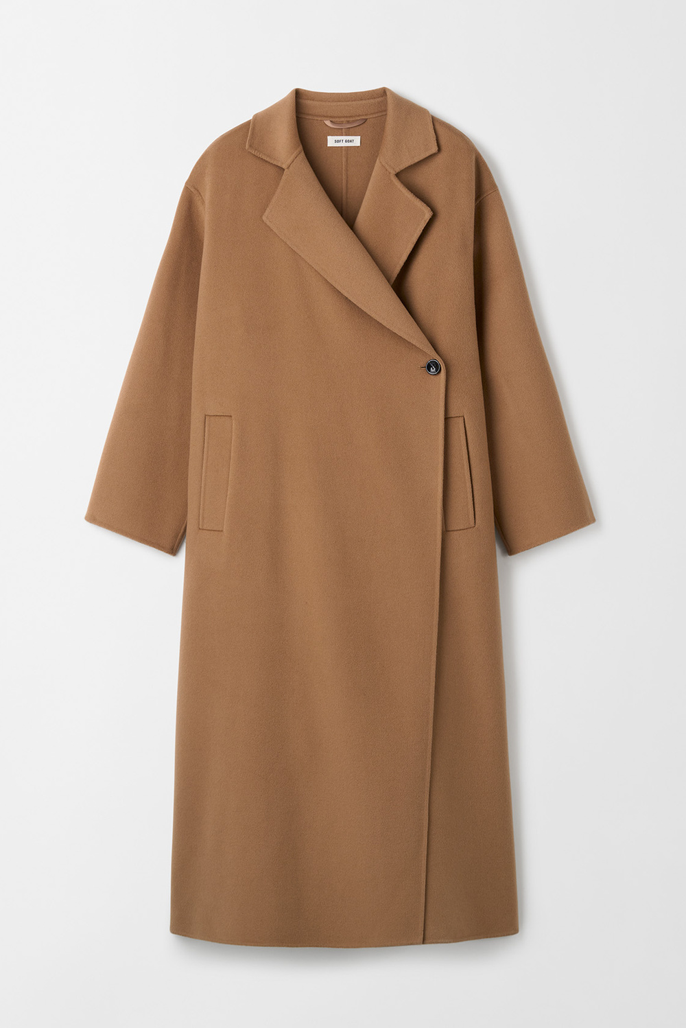 ジャケット・アウター 8on8 22aw camel tweed wool coat New Mens Peacoat Long-sleeved Tweed Coat Autumn and Winter