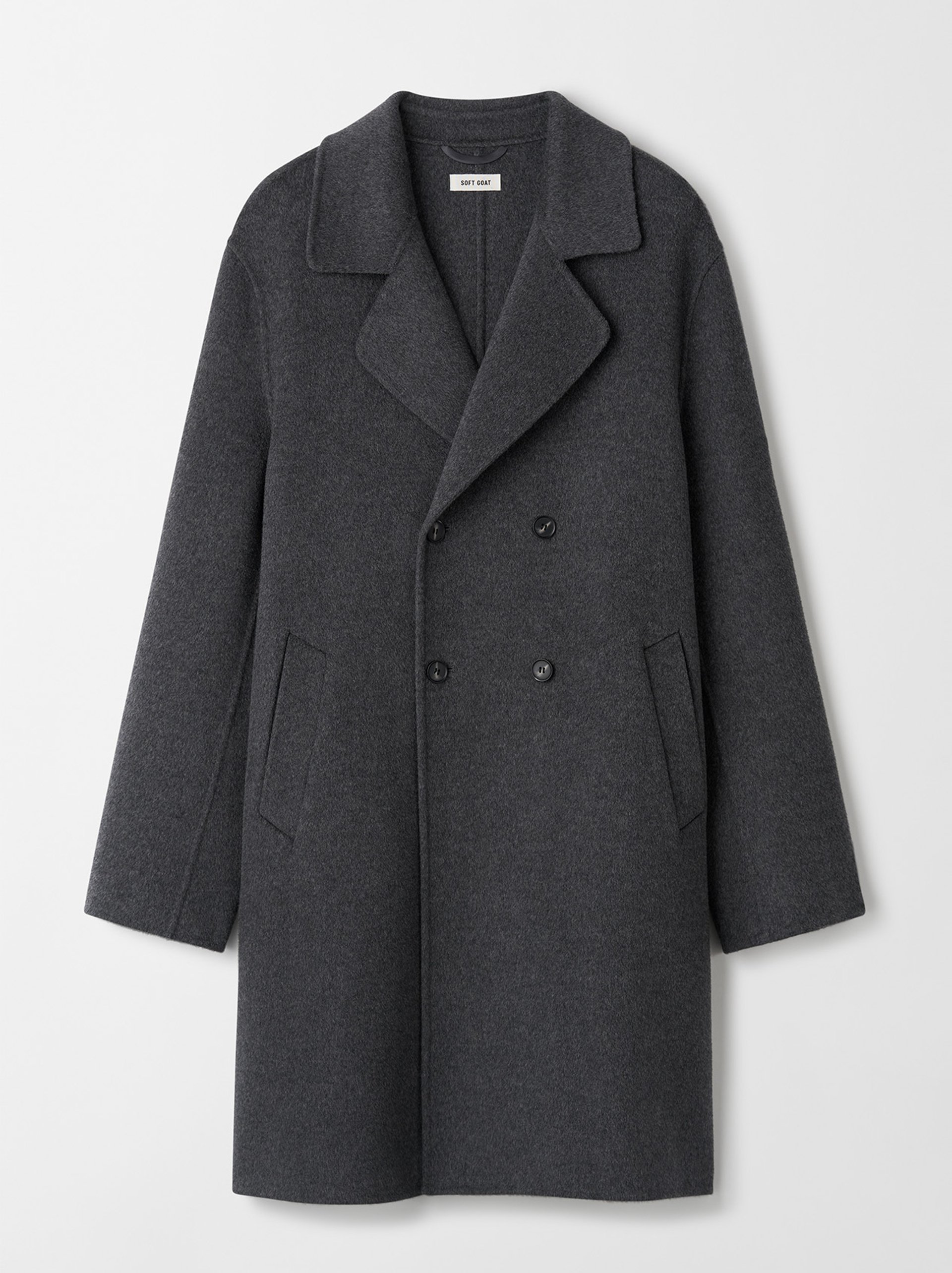 Men's Double Breasted Coat Grey 1