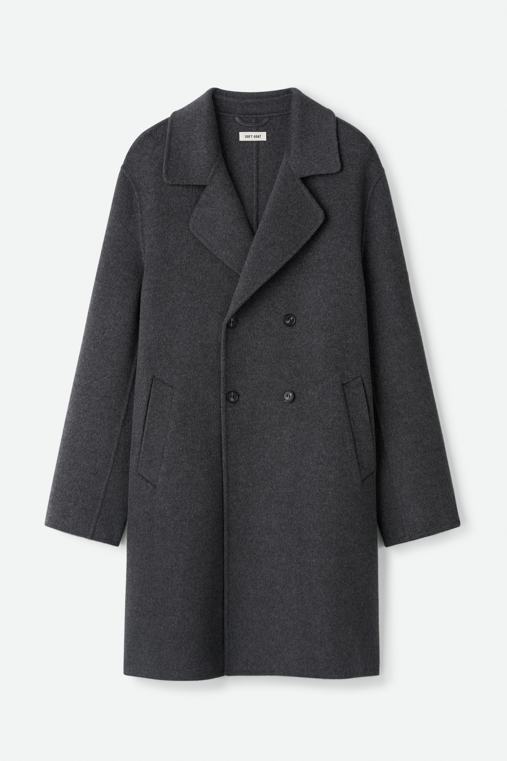 Men's Double Breasted Coat Grey 1