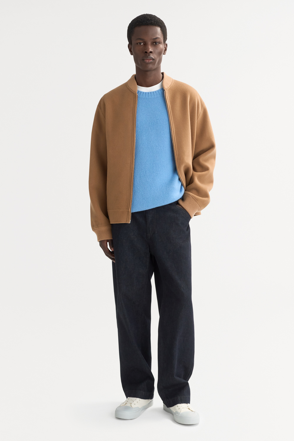 Men's Bomber Jacket - Jackets & Coats - Mocha | Soft Goat