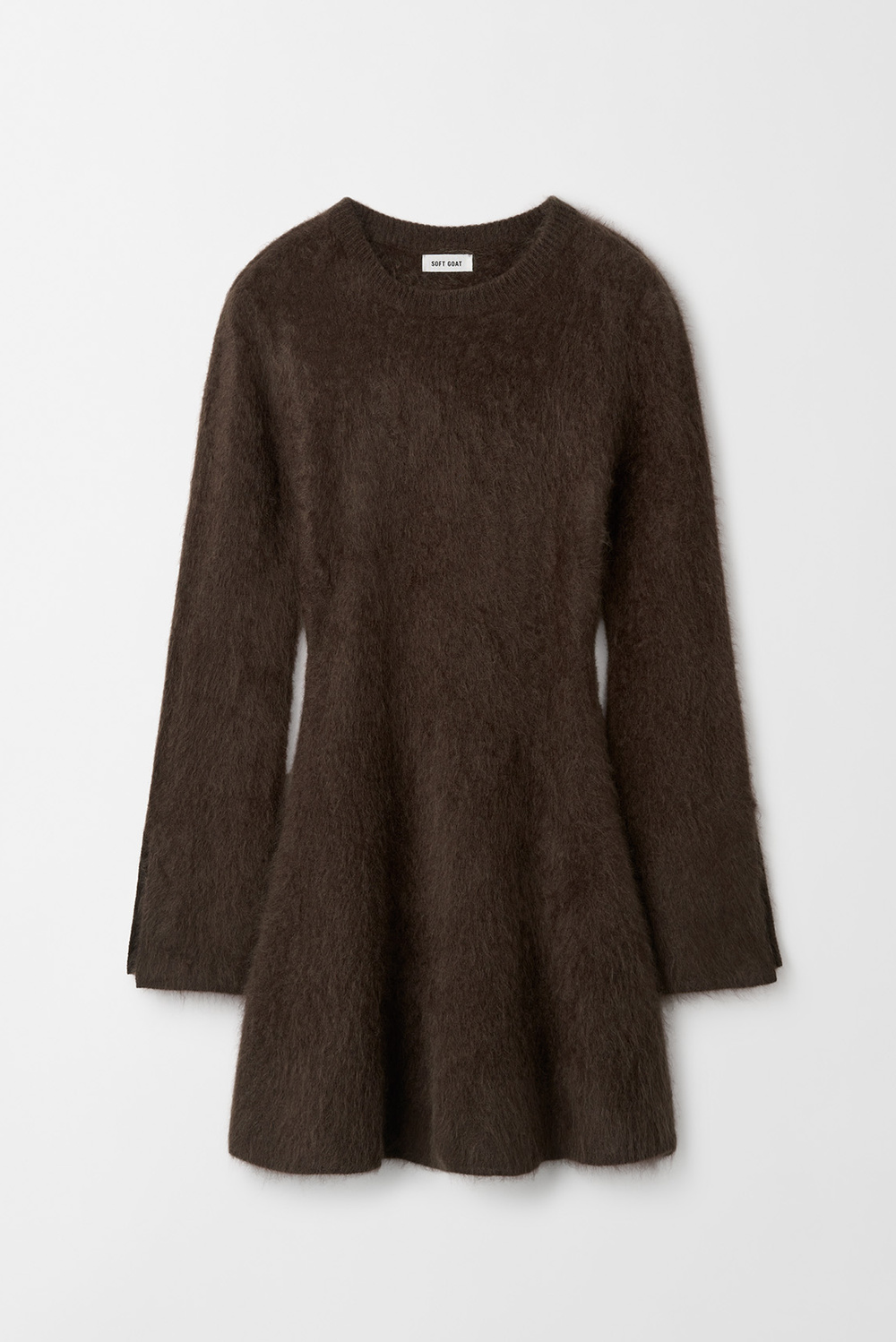 【新品】Half Zip Knit Mini Dress mocha 新品】Half Zip Knit Mini Dress mocha