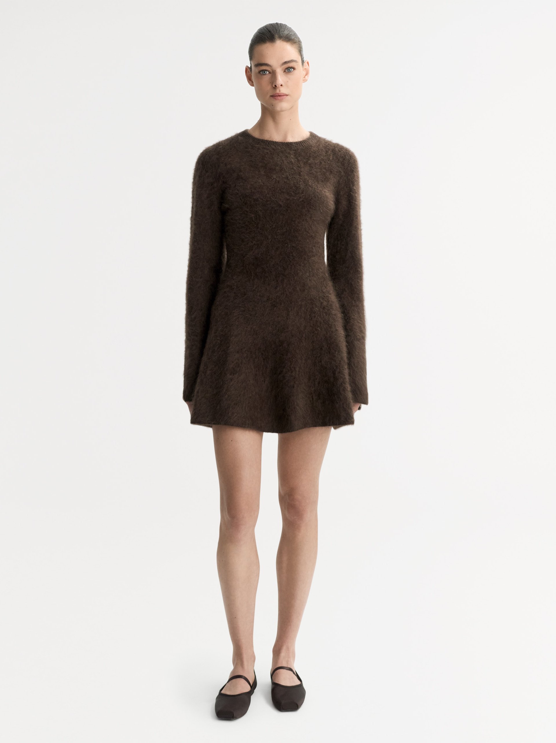 Brushed mini dress Mocha 2