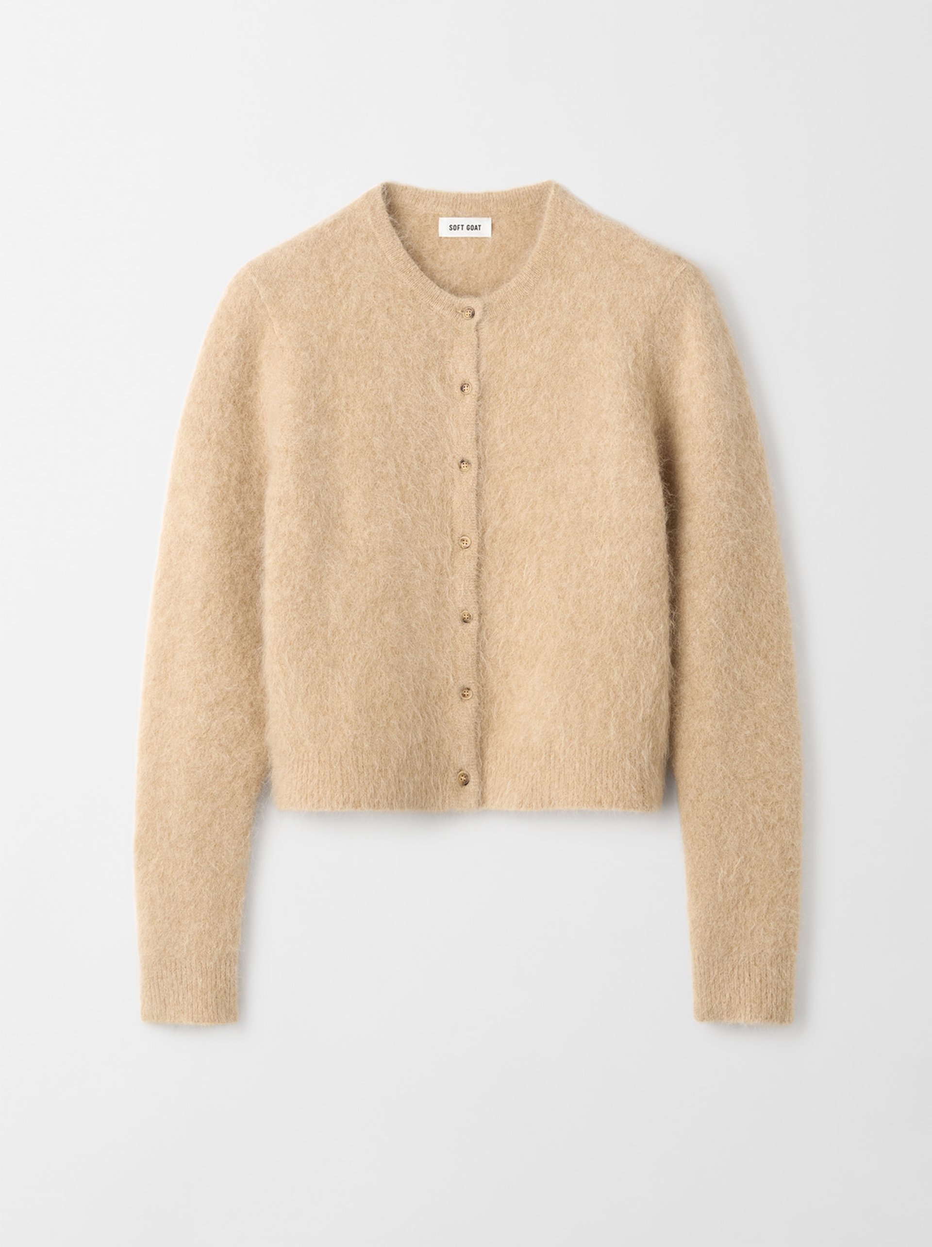 Alpaca cardigan Light Camel 1