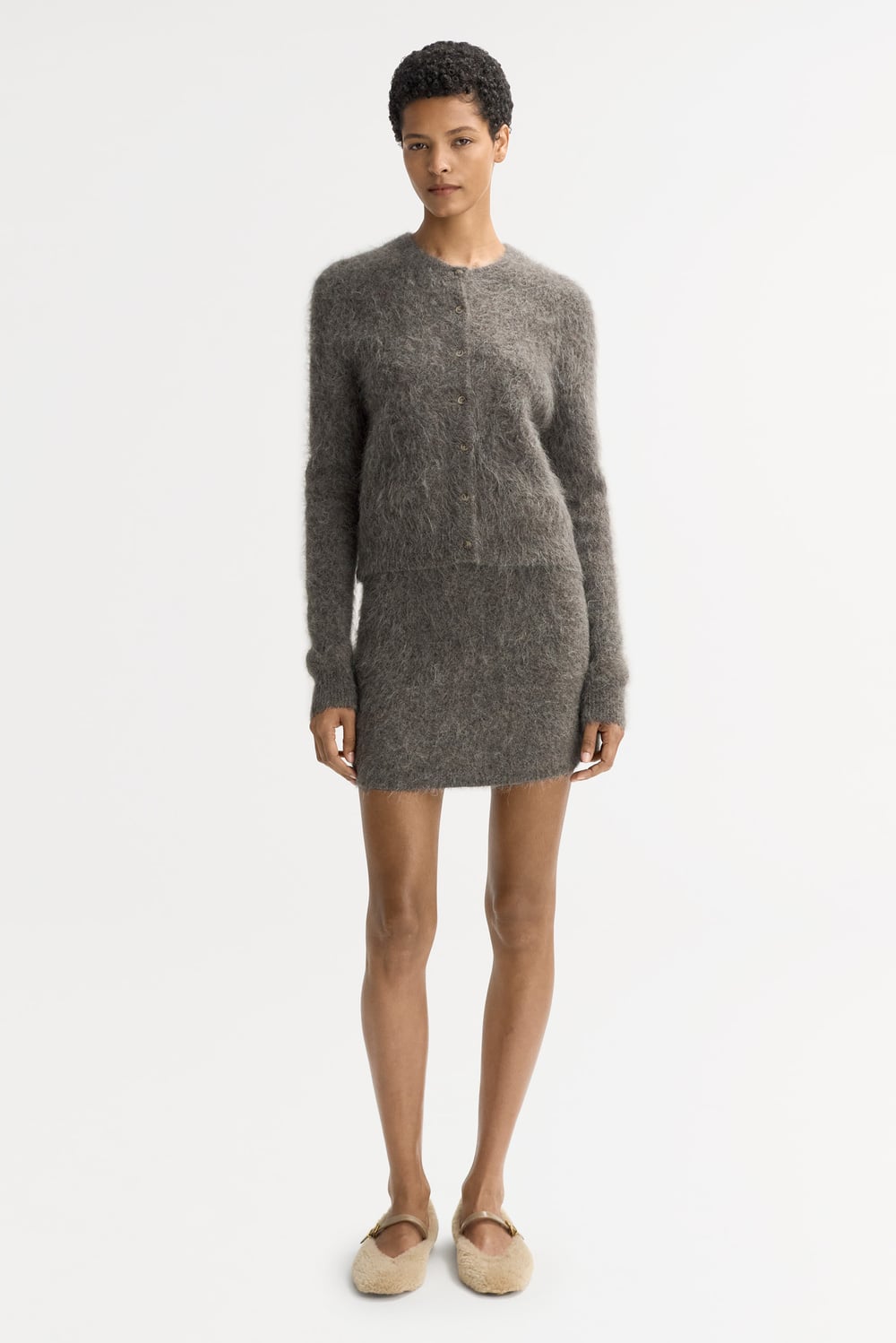 Alpaca cardigan - Tops - Wood | Soft Goat