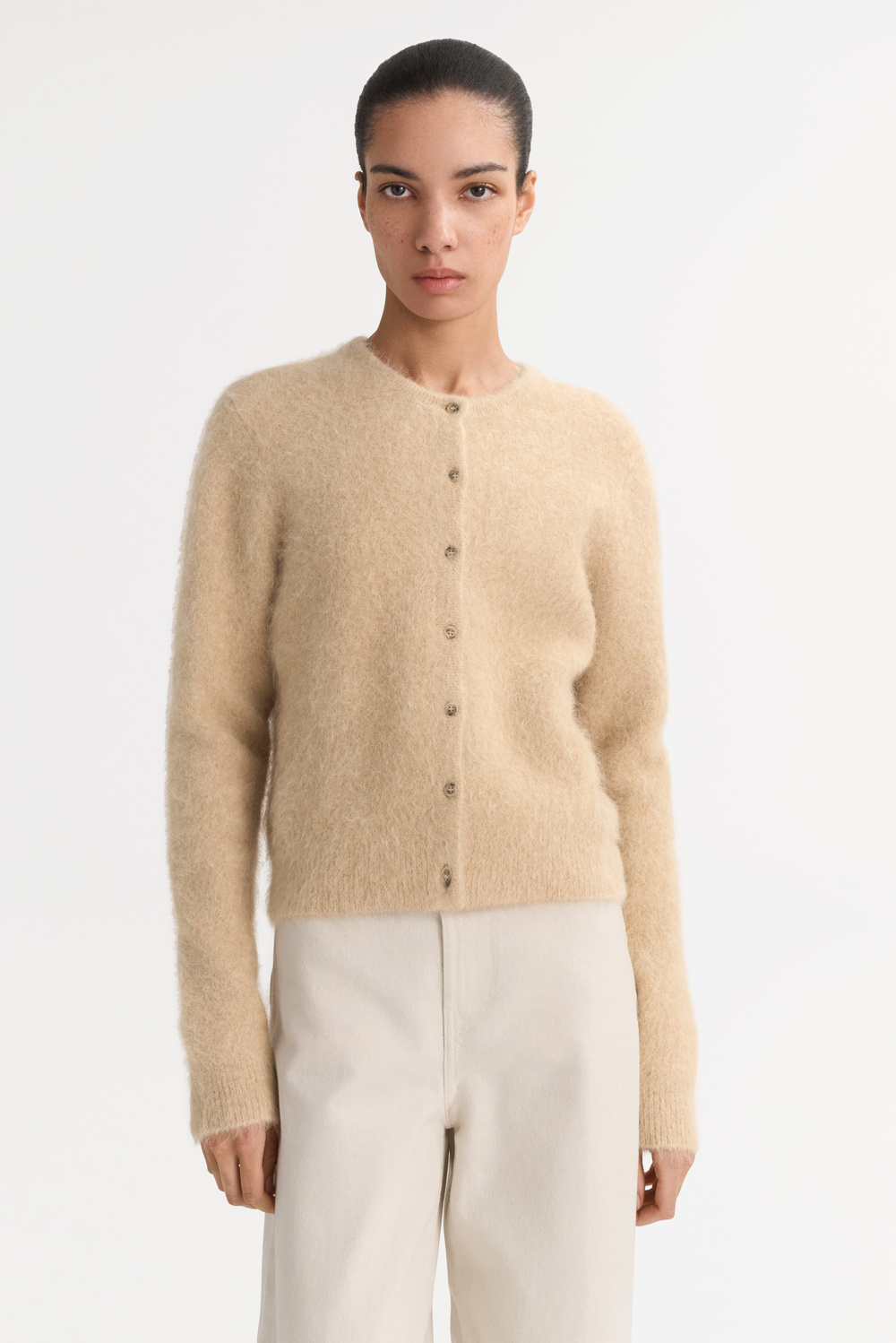 Alpaca cardigan - Cardigans - Light Camel | Soft Goat
