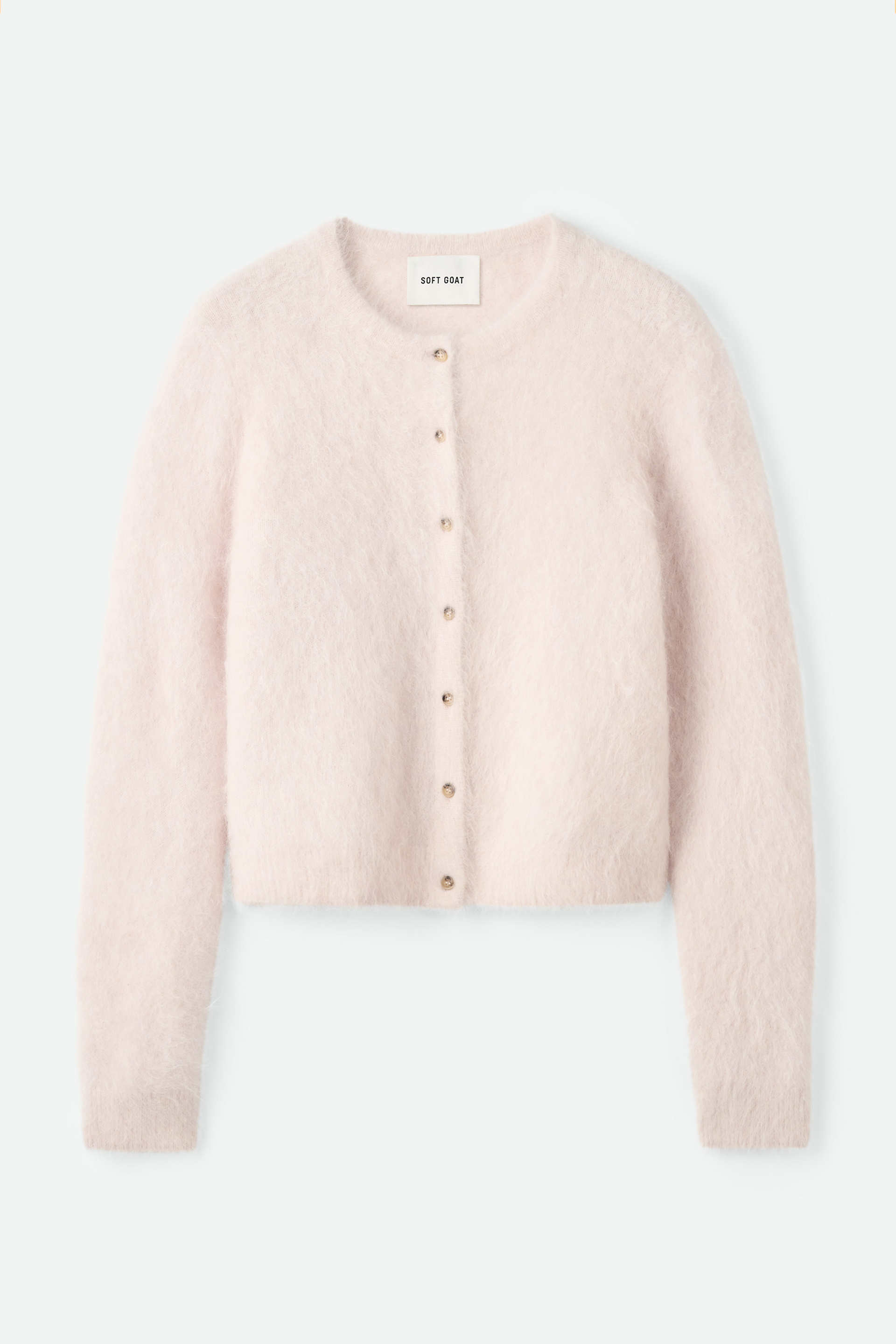 Alpaca cardigan Powder 1