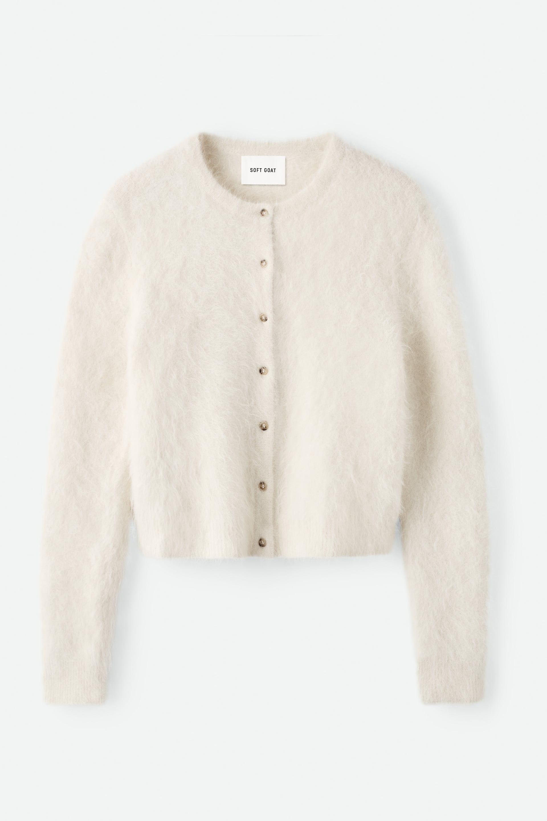 Alpaca cardigan Feather White 1