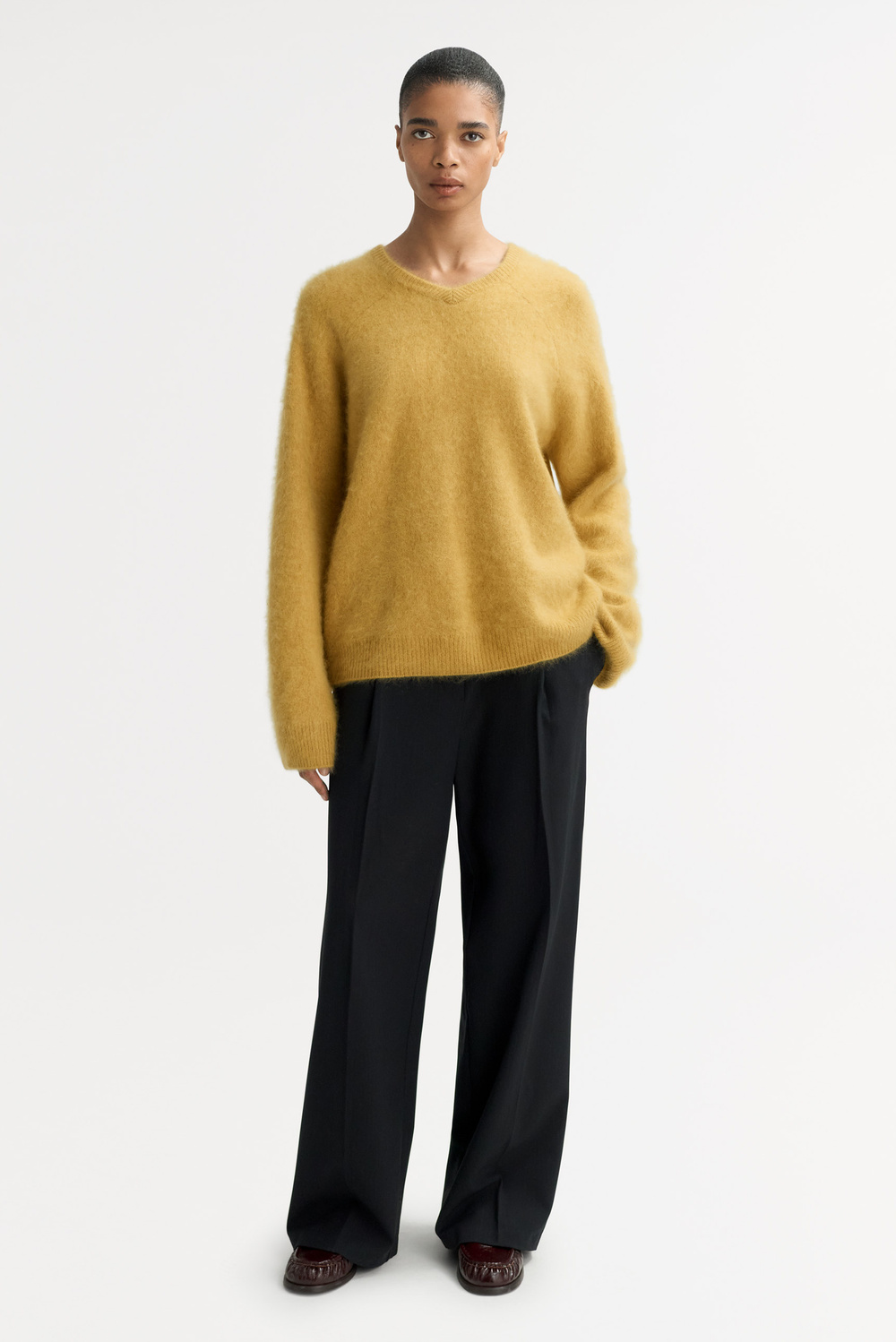 Oversize Cable Knit - Tops - Greige | Soft Goat
