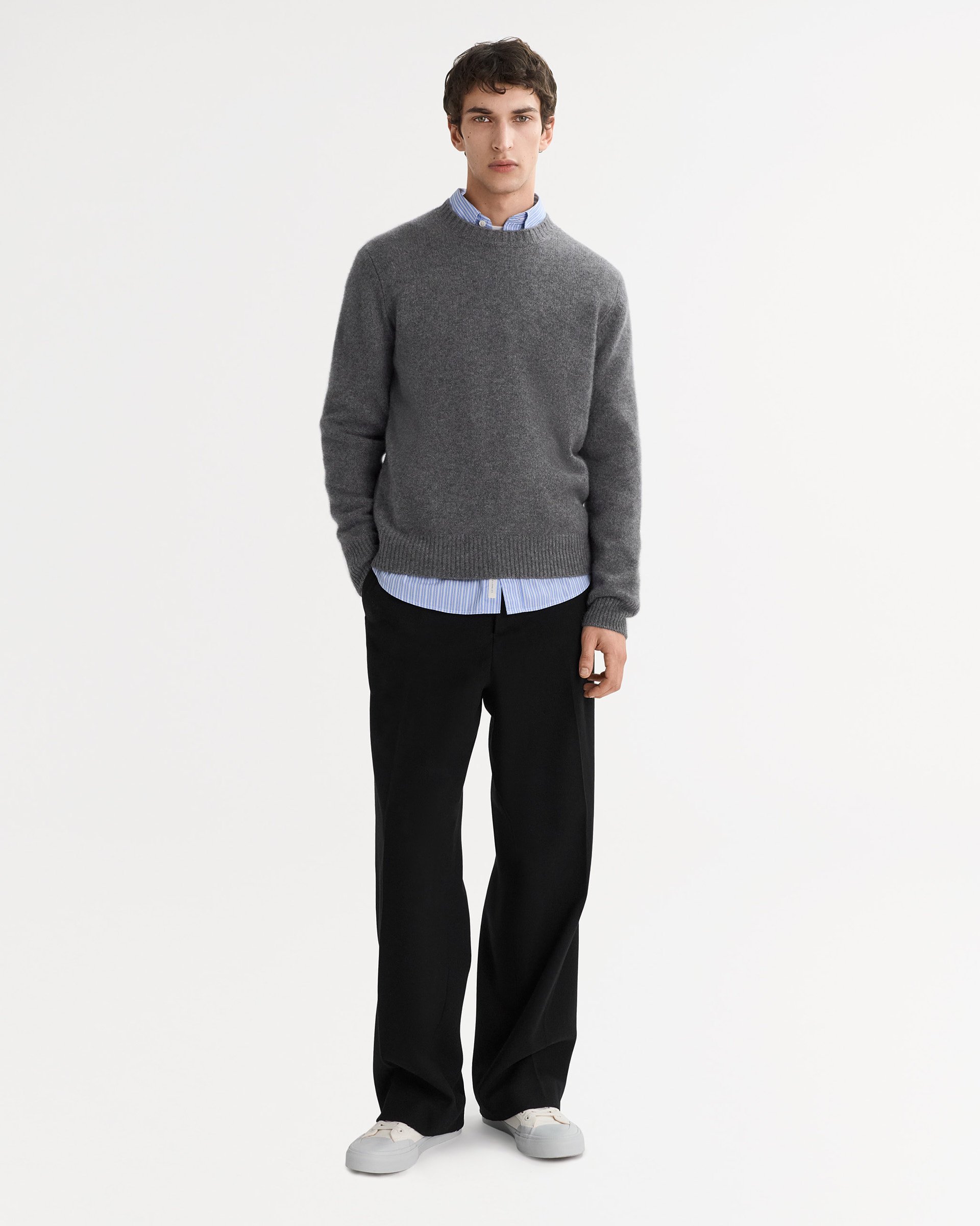 Men's Chunky Crewneck Grey 2
