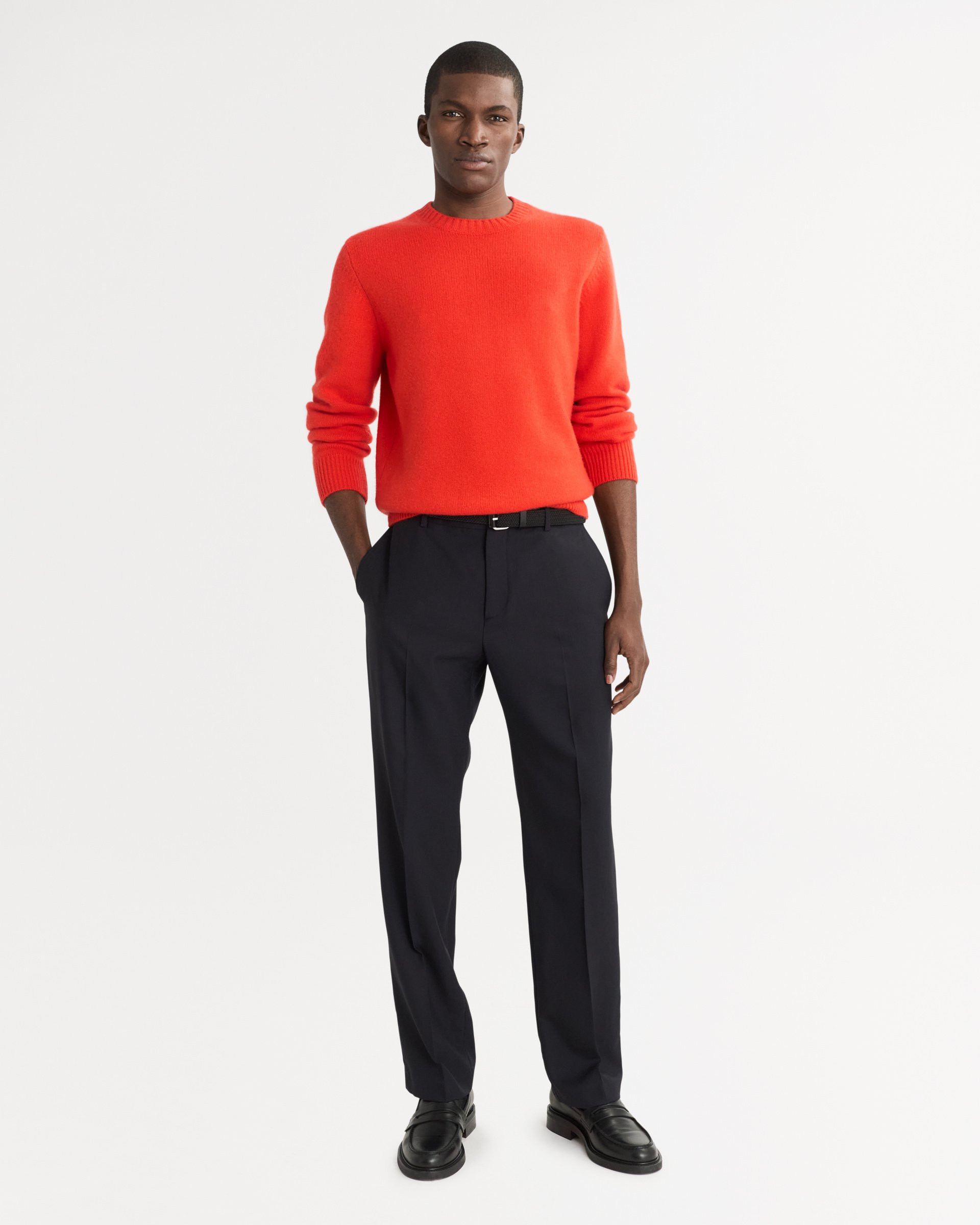 Men's Chunky Crewneck Tangerine 2