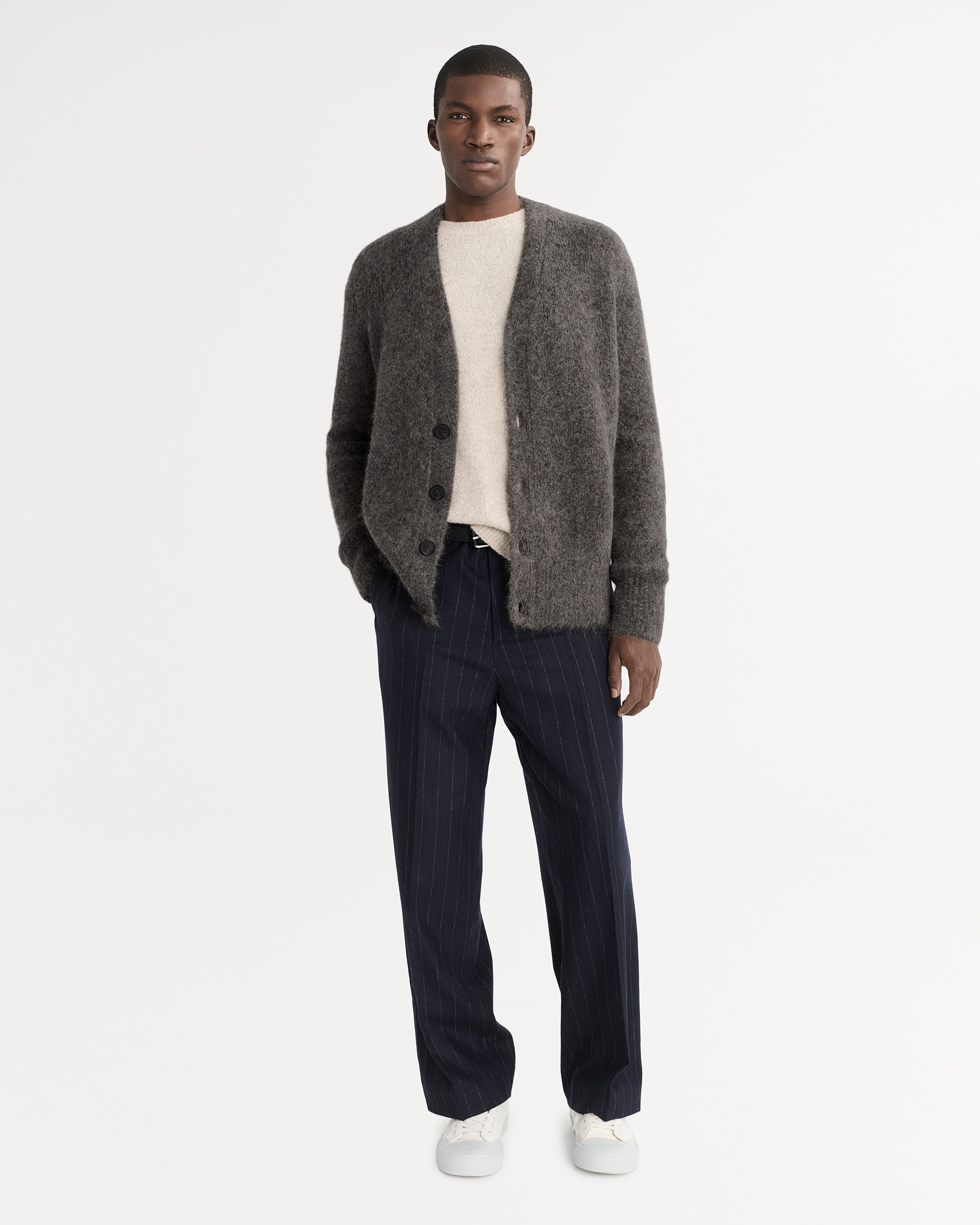 Men's Alpaca Cardigan Wood 2