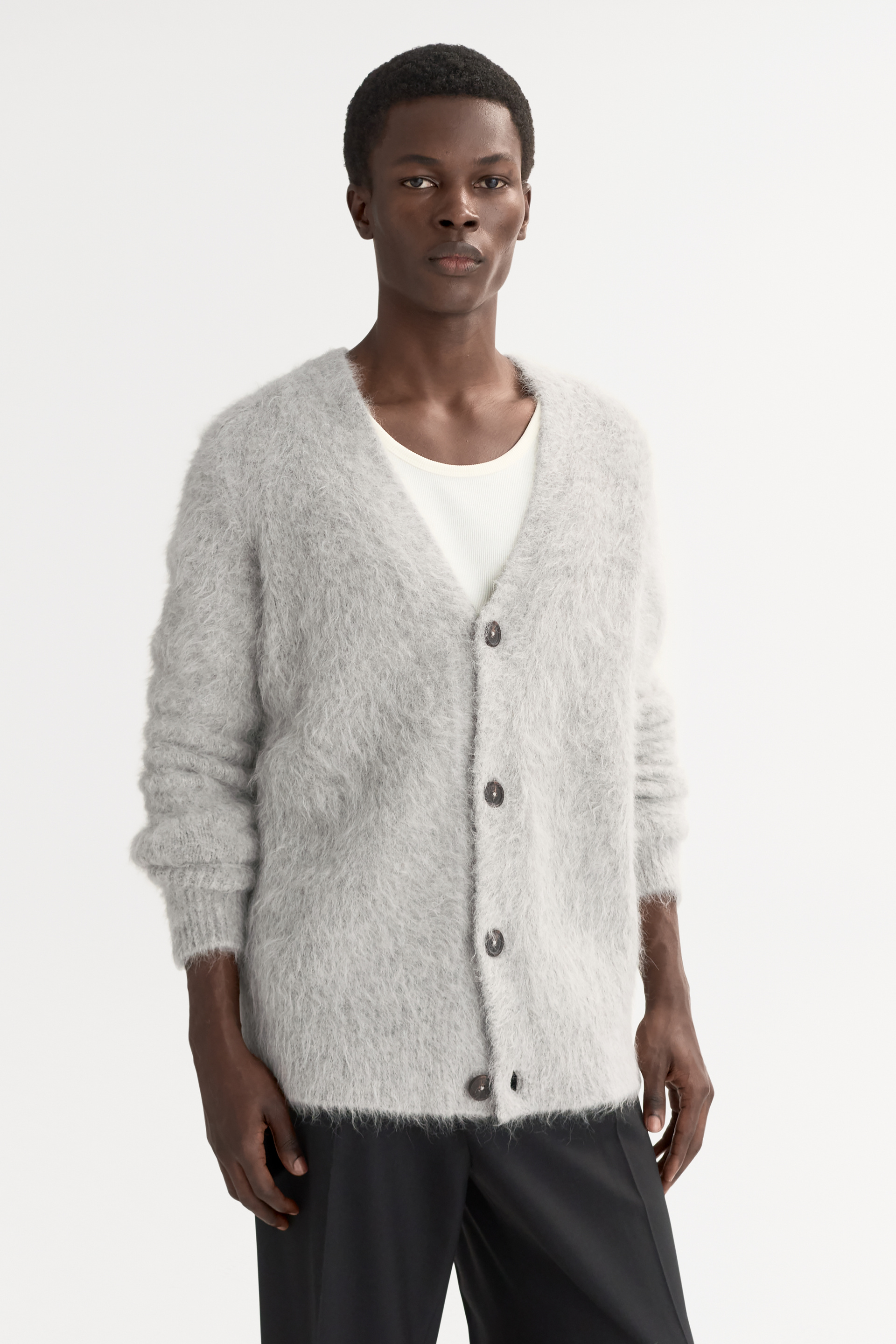 Men's alpaca cardigan 2