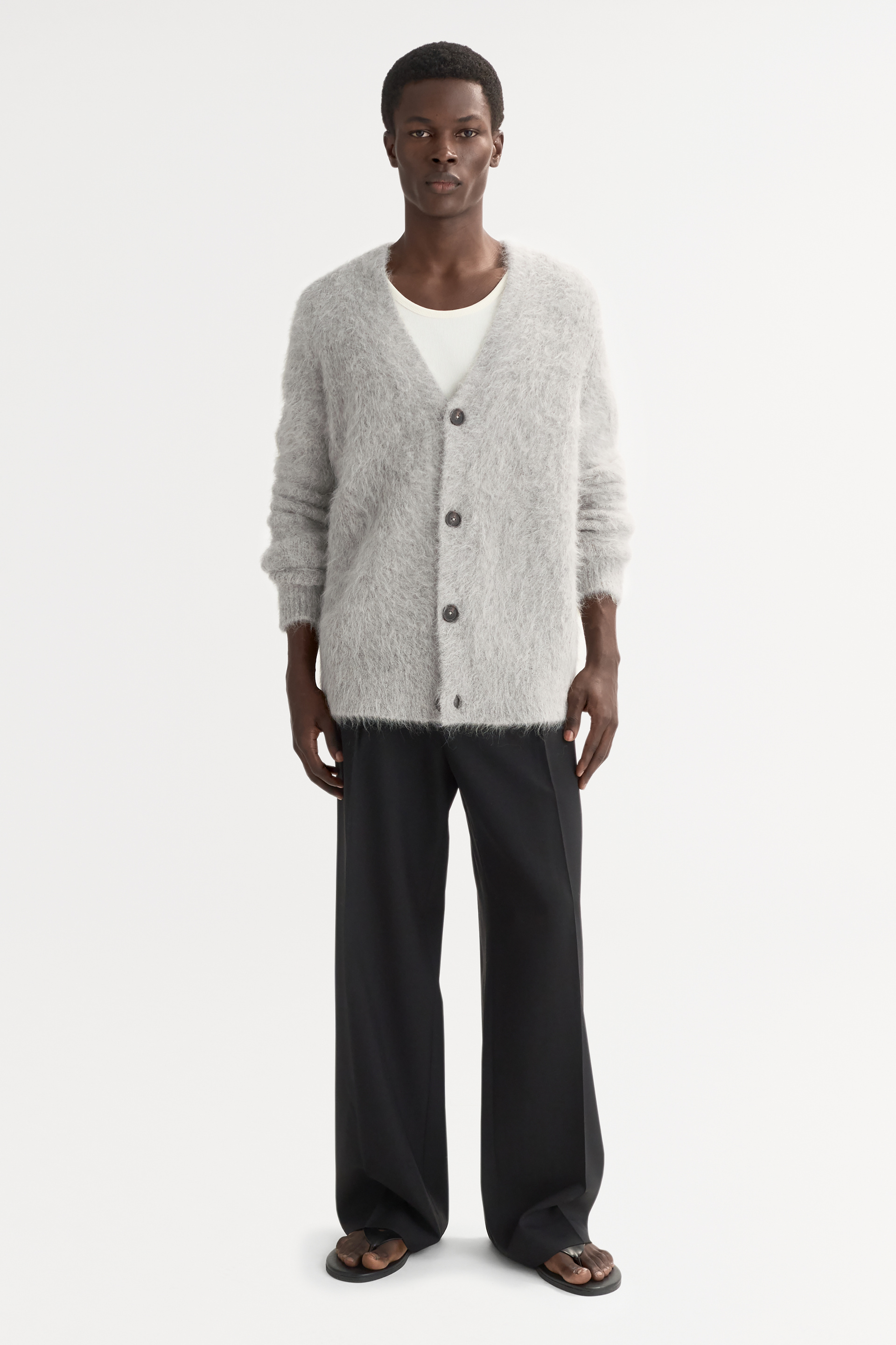 Men's alpaca cardigan 0