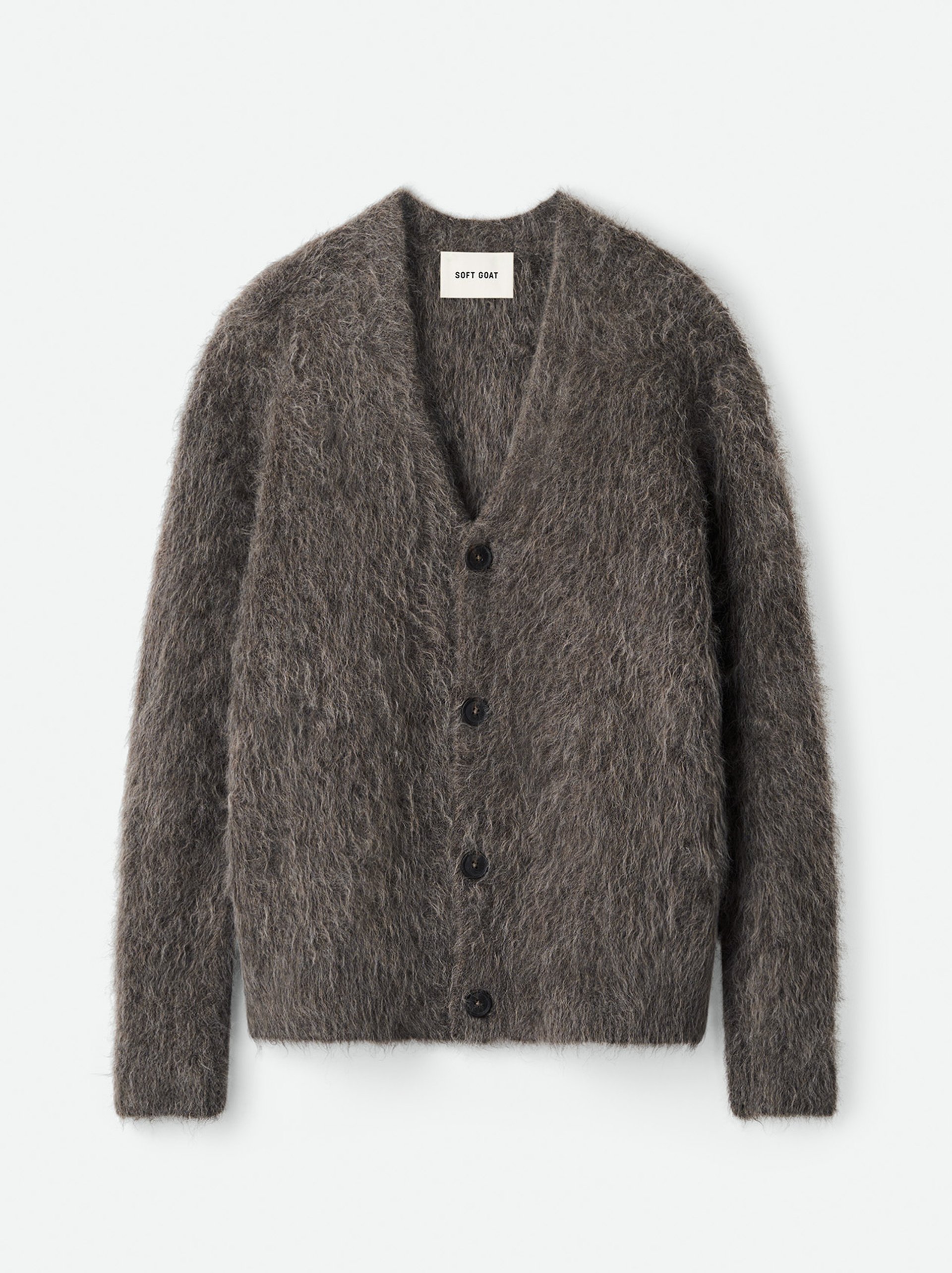 Men's Alpaca Cardigan Wood 1