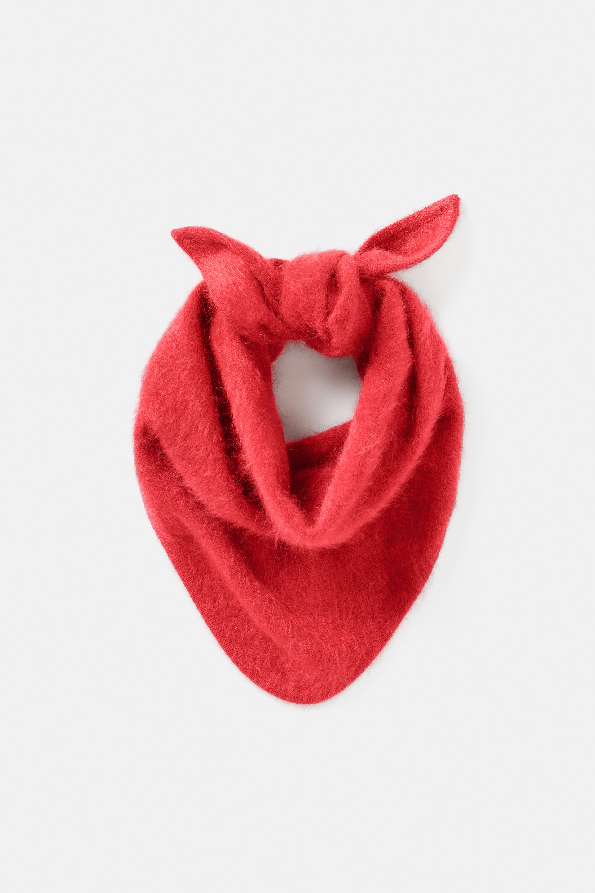 Brushed triangle scarf Rouge 1