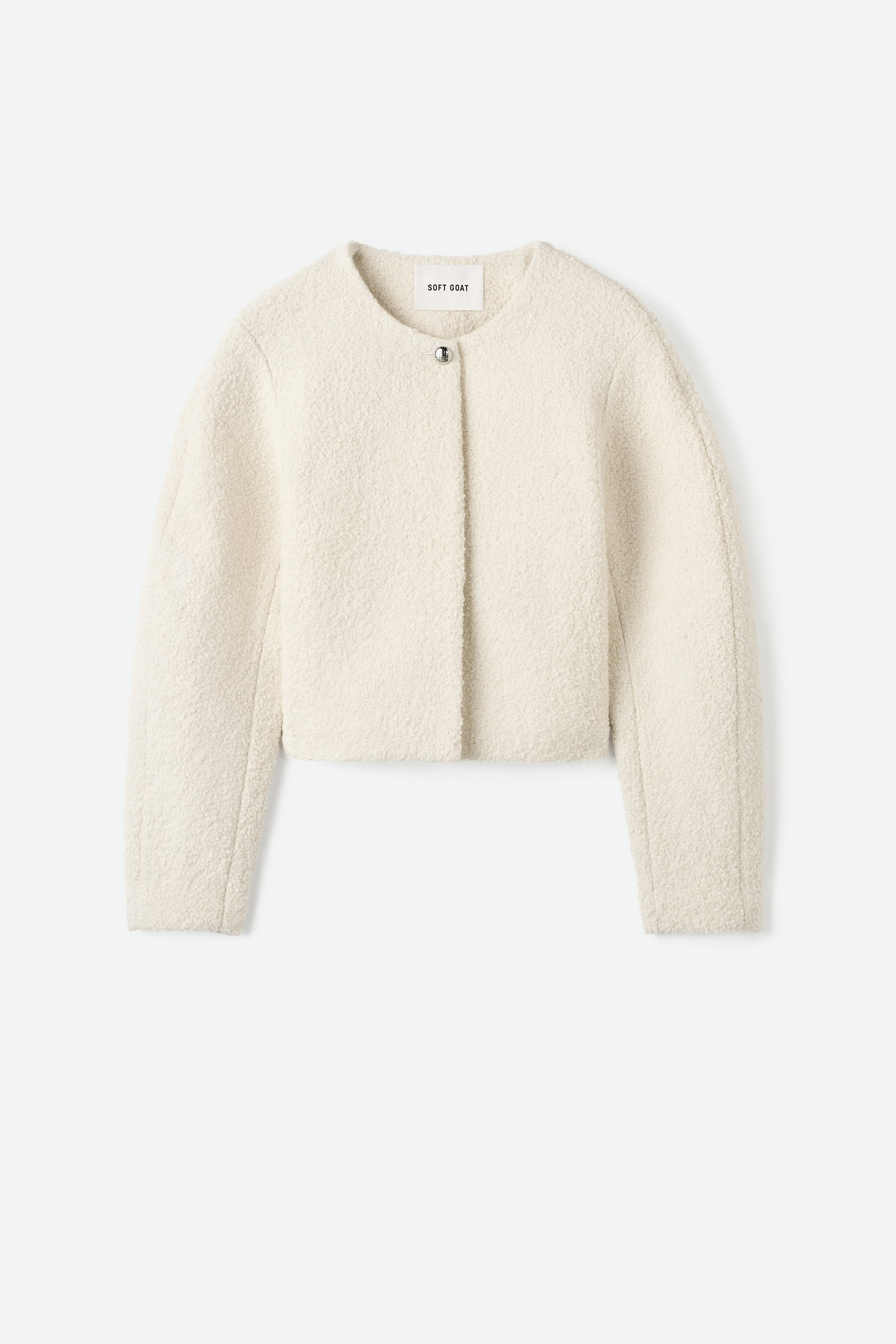 Boucle Blazer Feather White 1