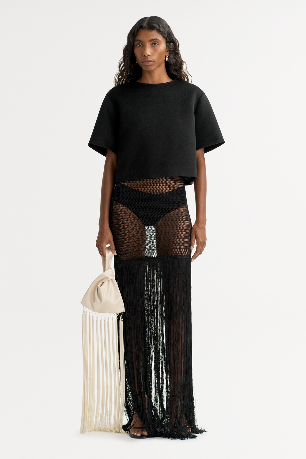 Woven Top - Shortsleeves - Charcoal | Soft Goat Woven Top - Shortsleeves - Charcoal | Soft Goat