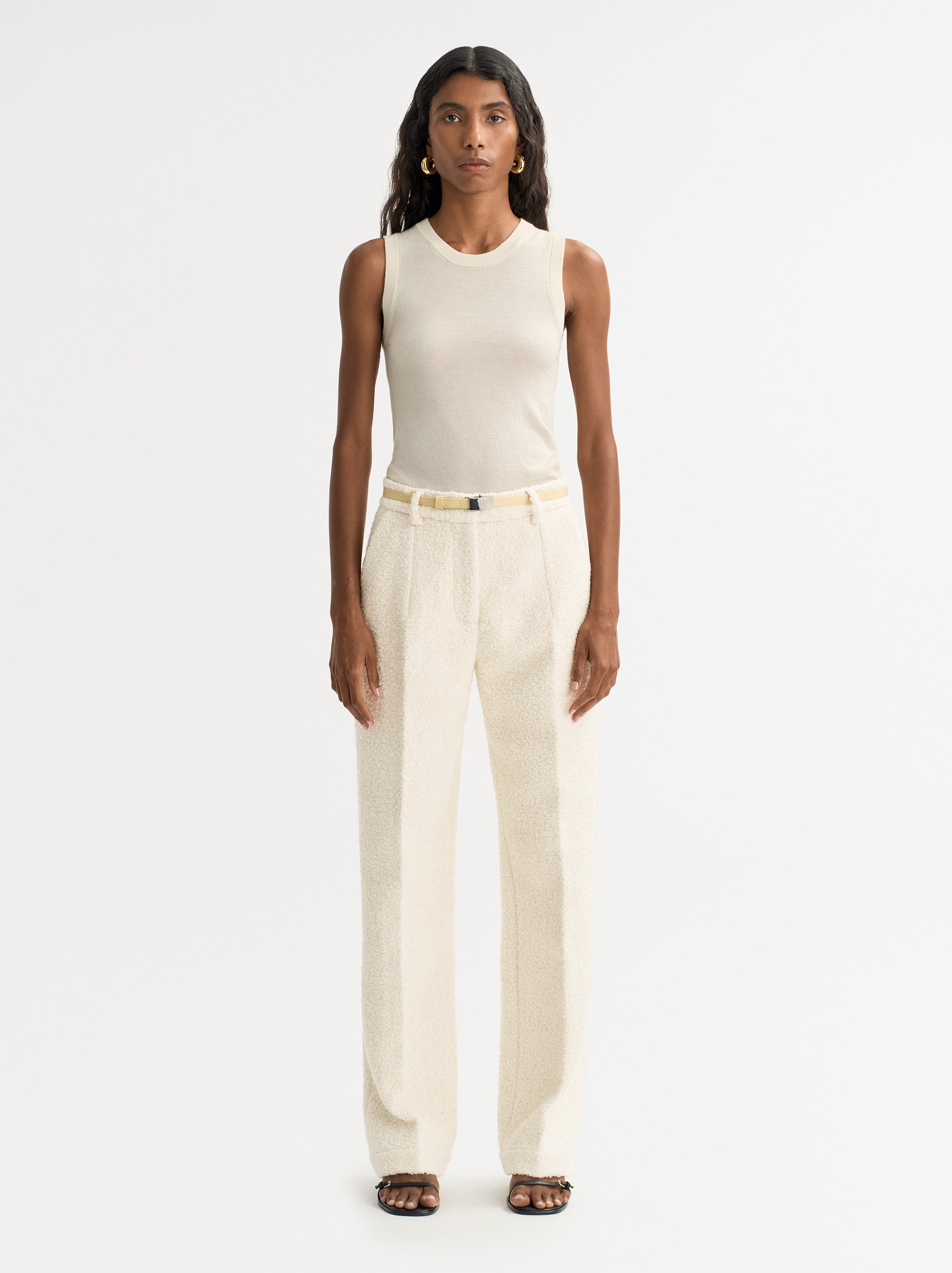 Boucle Pants Feather White 2