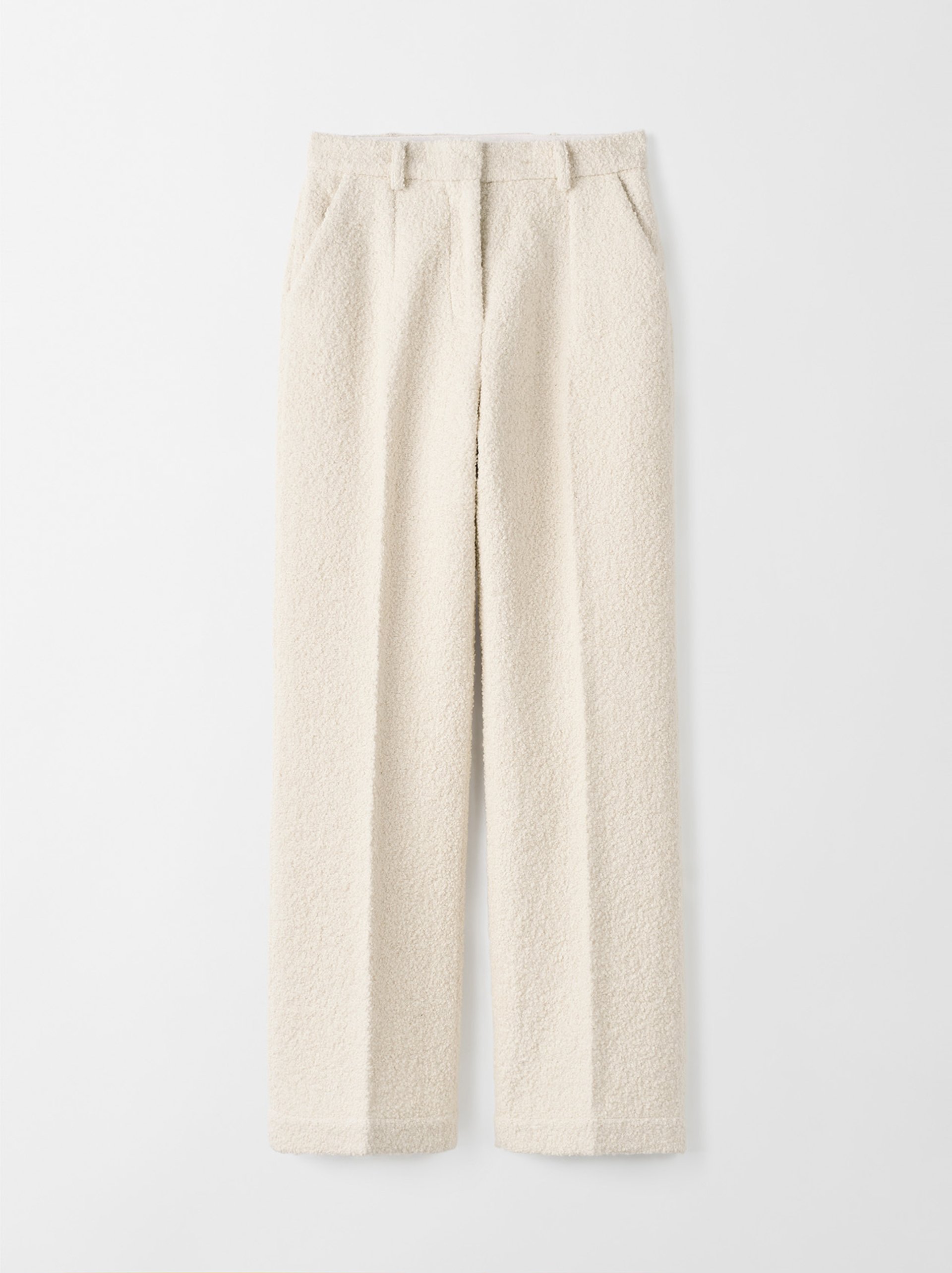 Boucle Pants Feather White 1