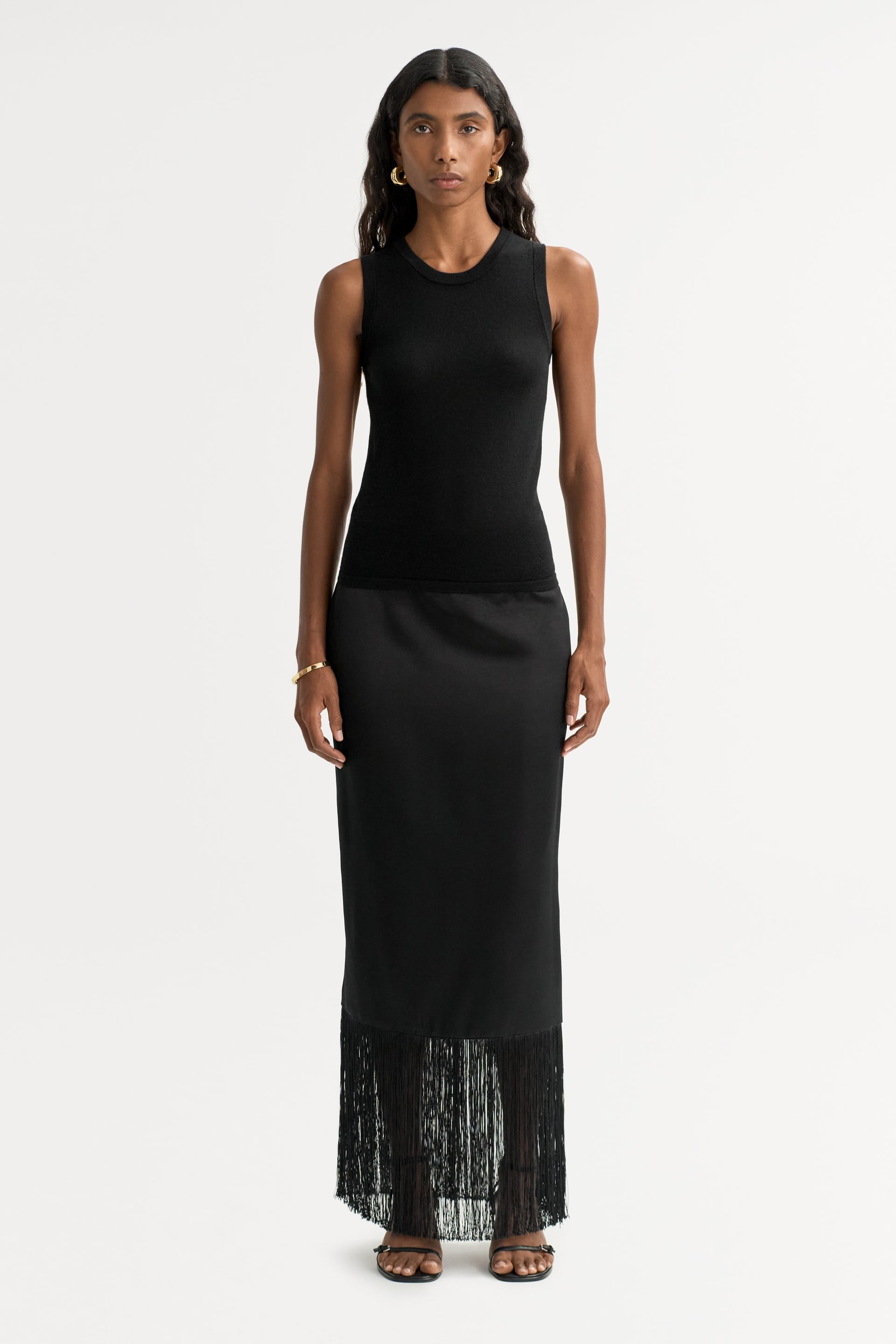 Fringe skirt Black 2