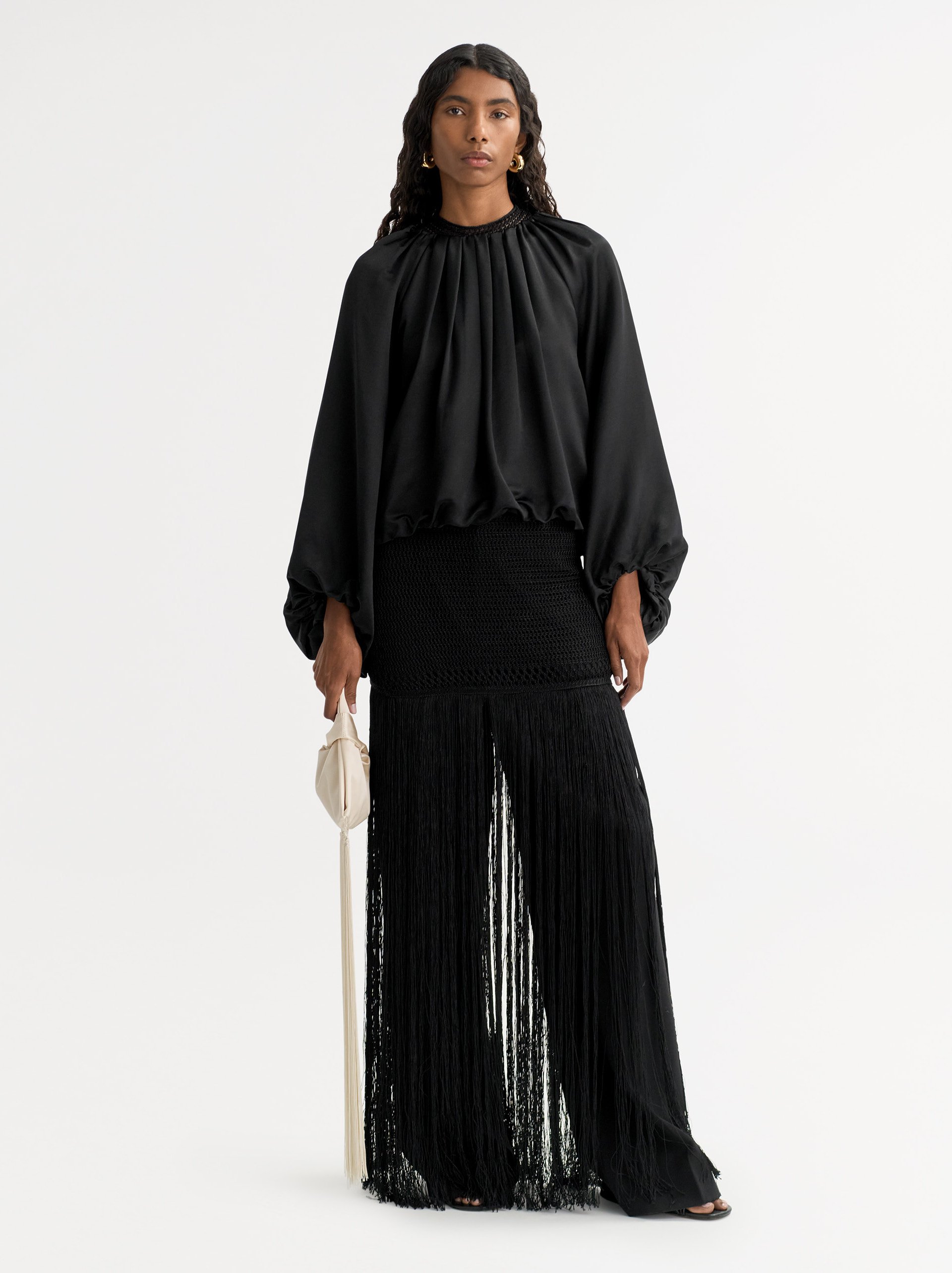 Silk Blouse Black 2