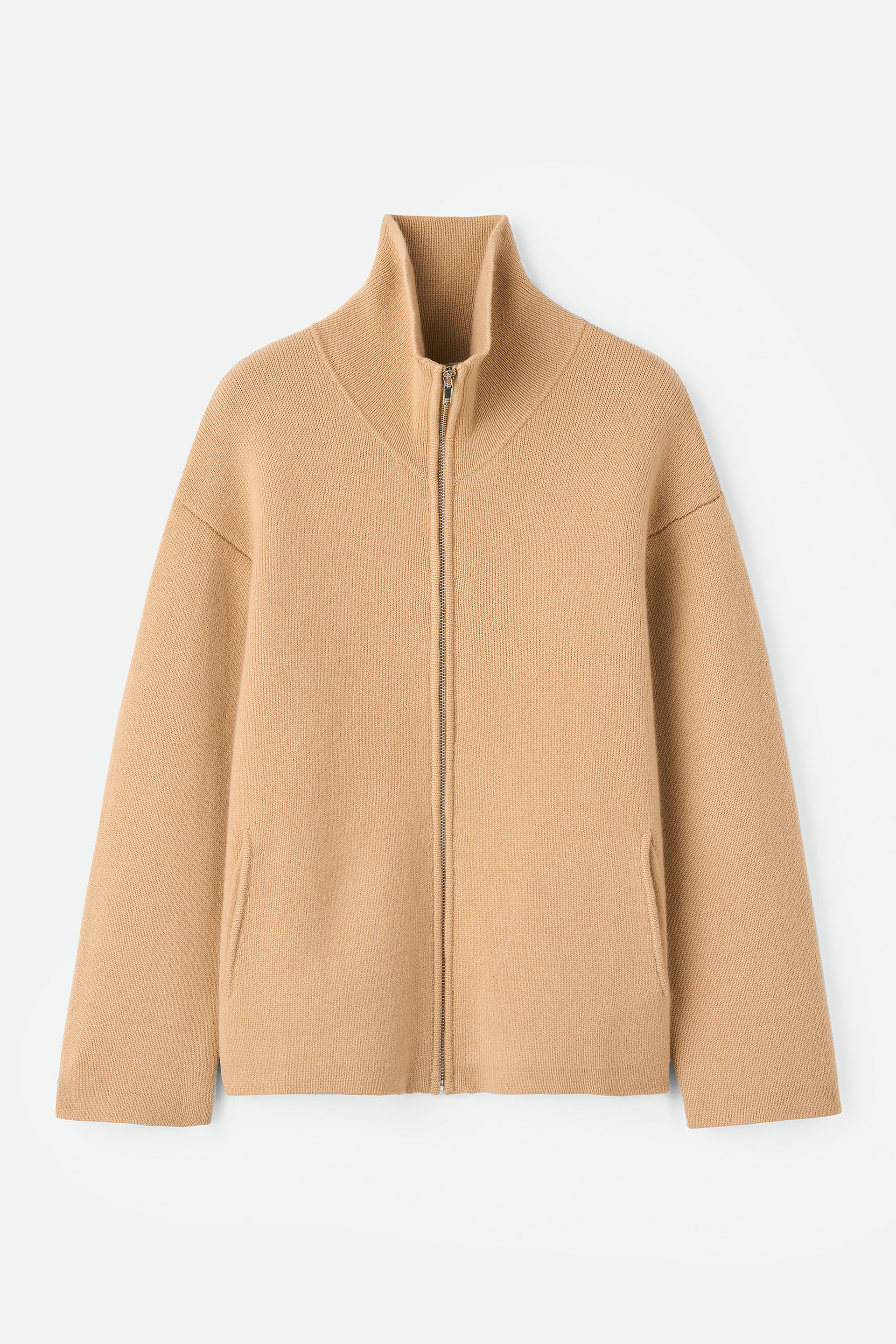 Double knit Cardigan Camel 1