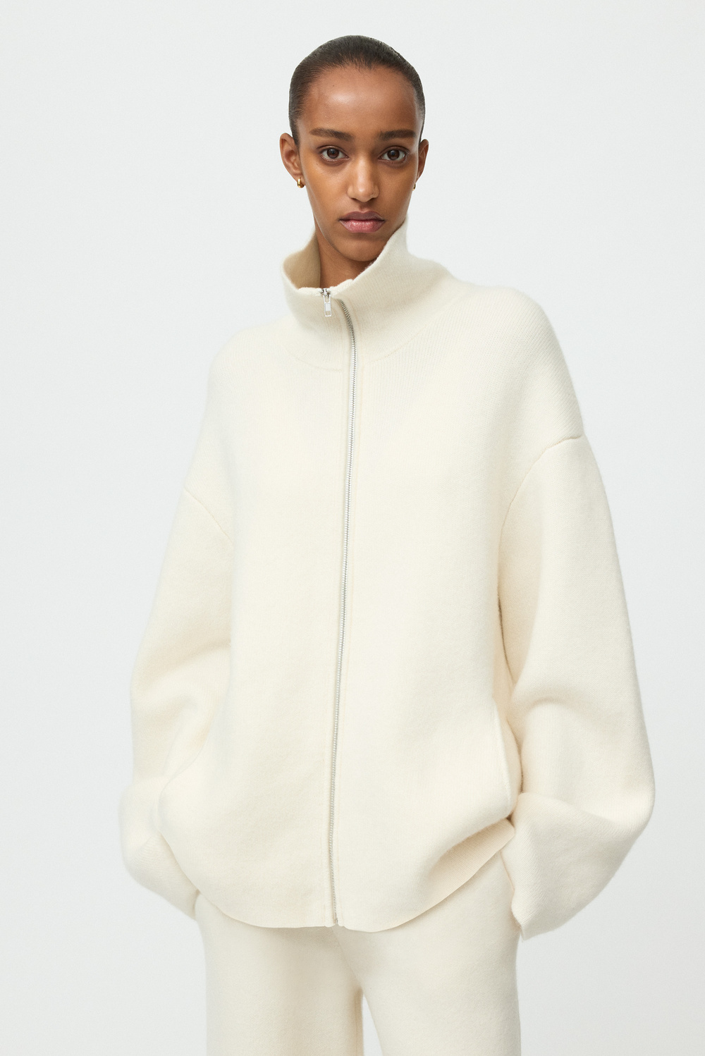 Double knit Cardigan - Cardigans - Camel | Soft Goat