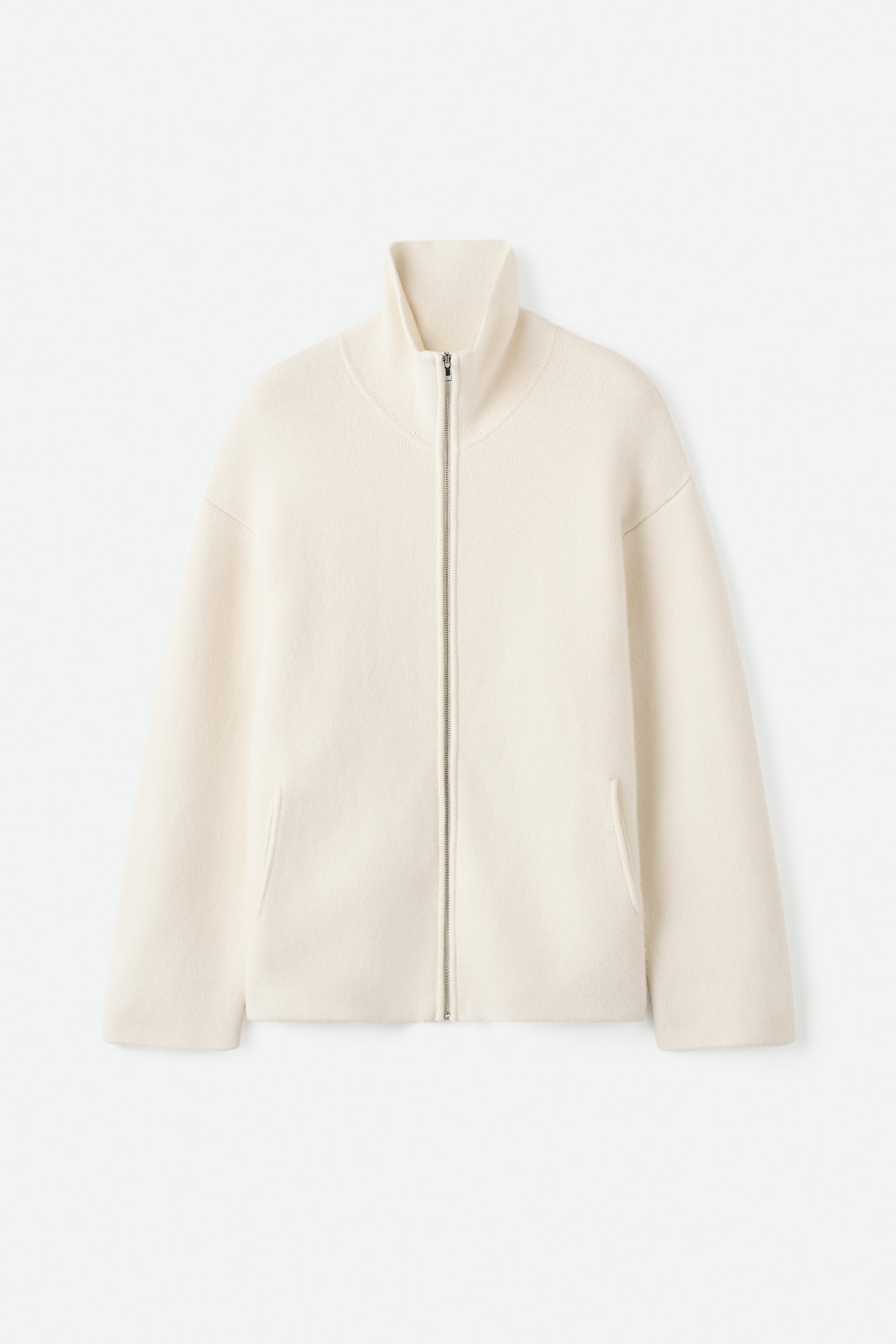 Double knit Cardigan Feather White 1