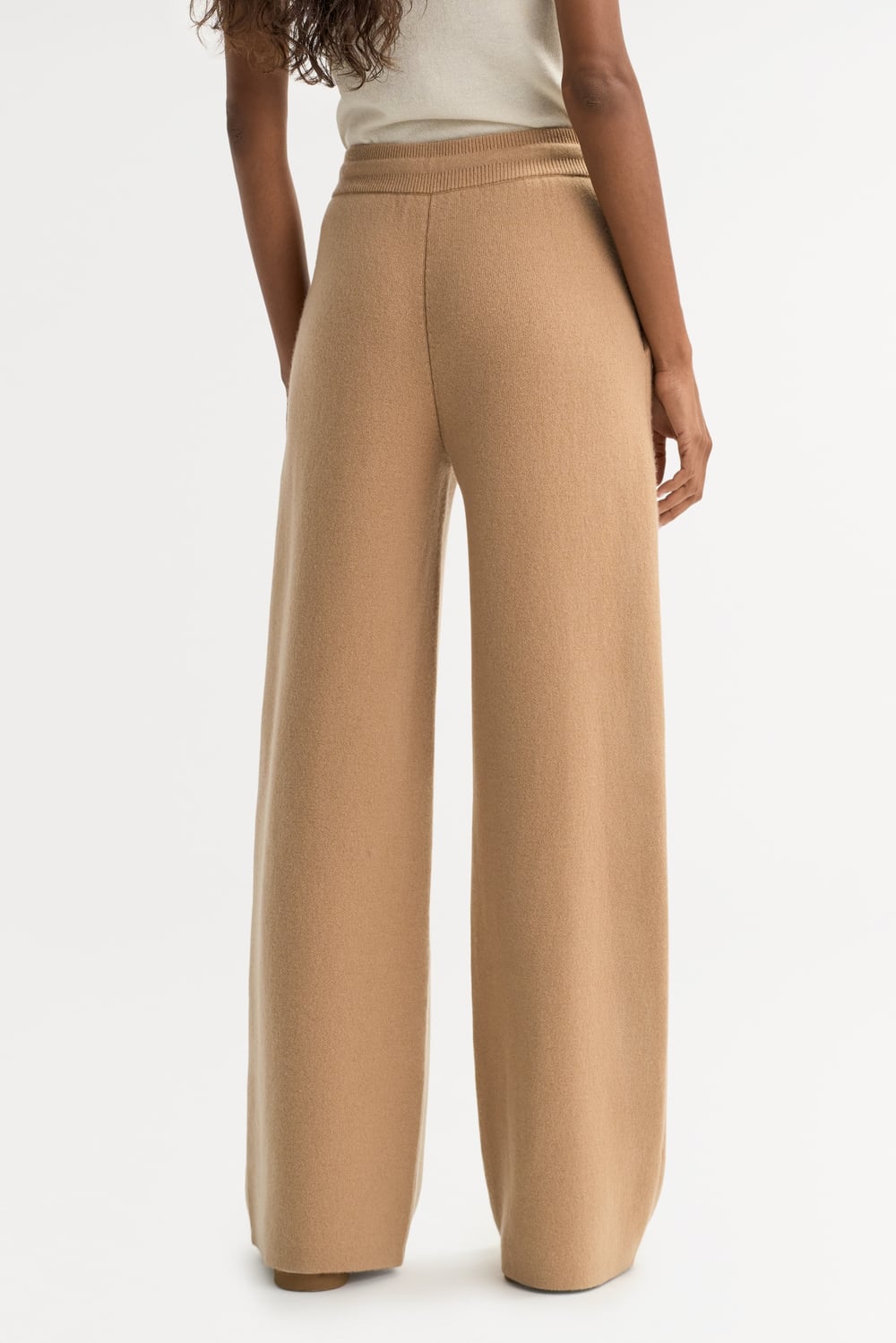 Double knit pants - Pants - Camel | Soft Goat