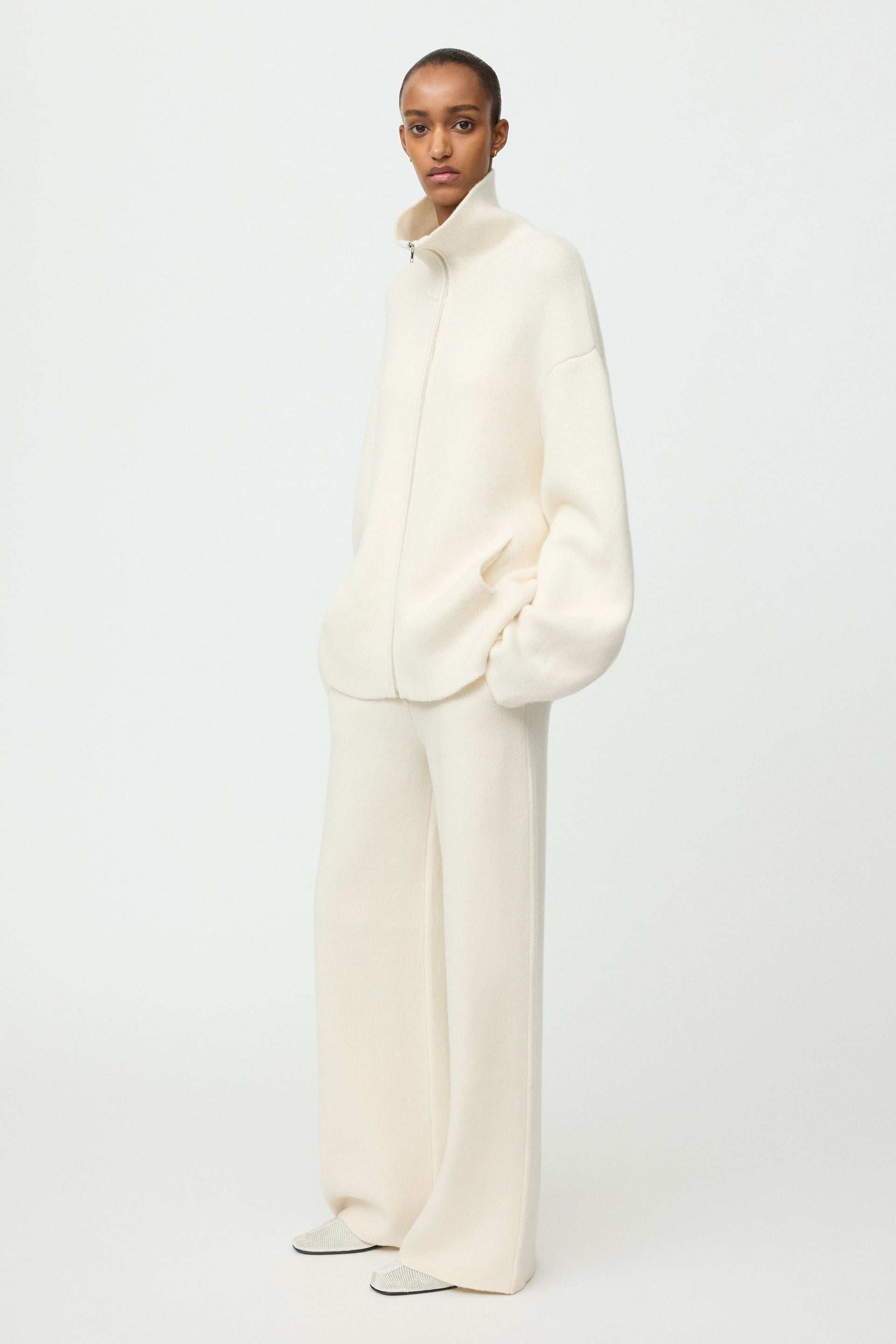 Double knit pants Feather White 2