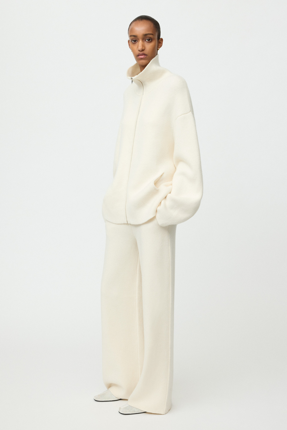 Double knit pants - Pants - Feather White | Soft Goat