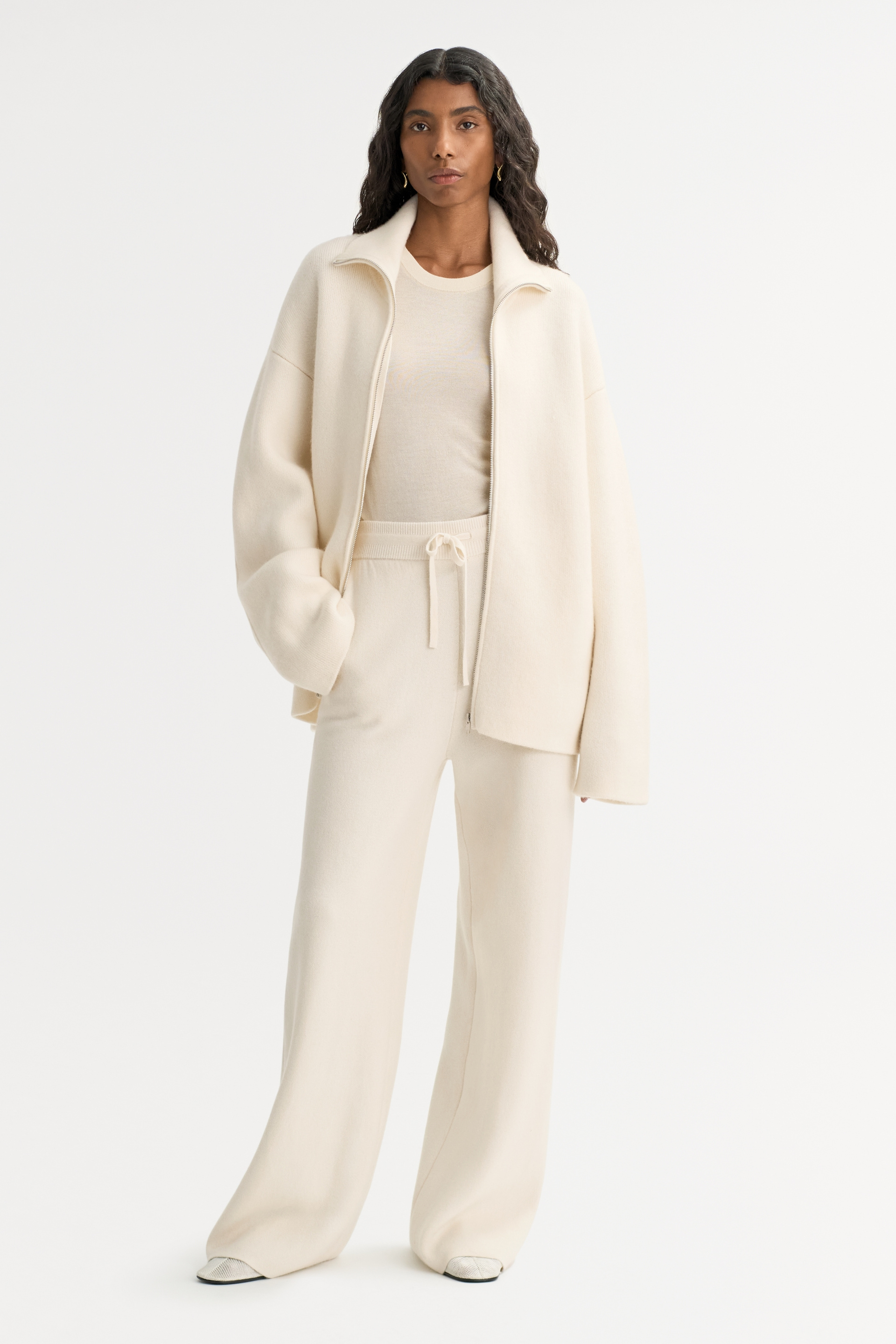 Double knit pants Feather White 2
