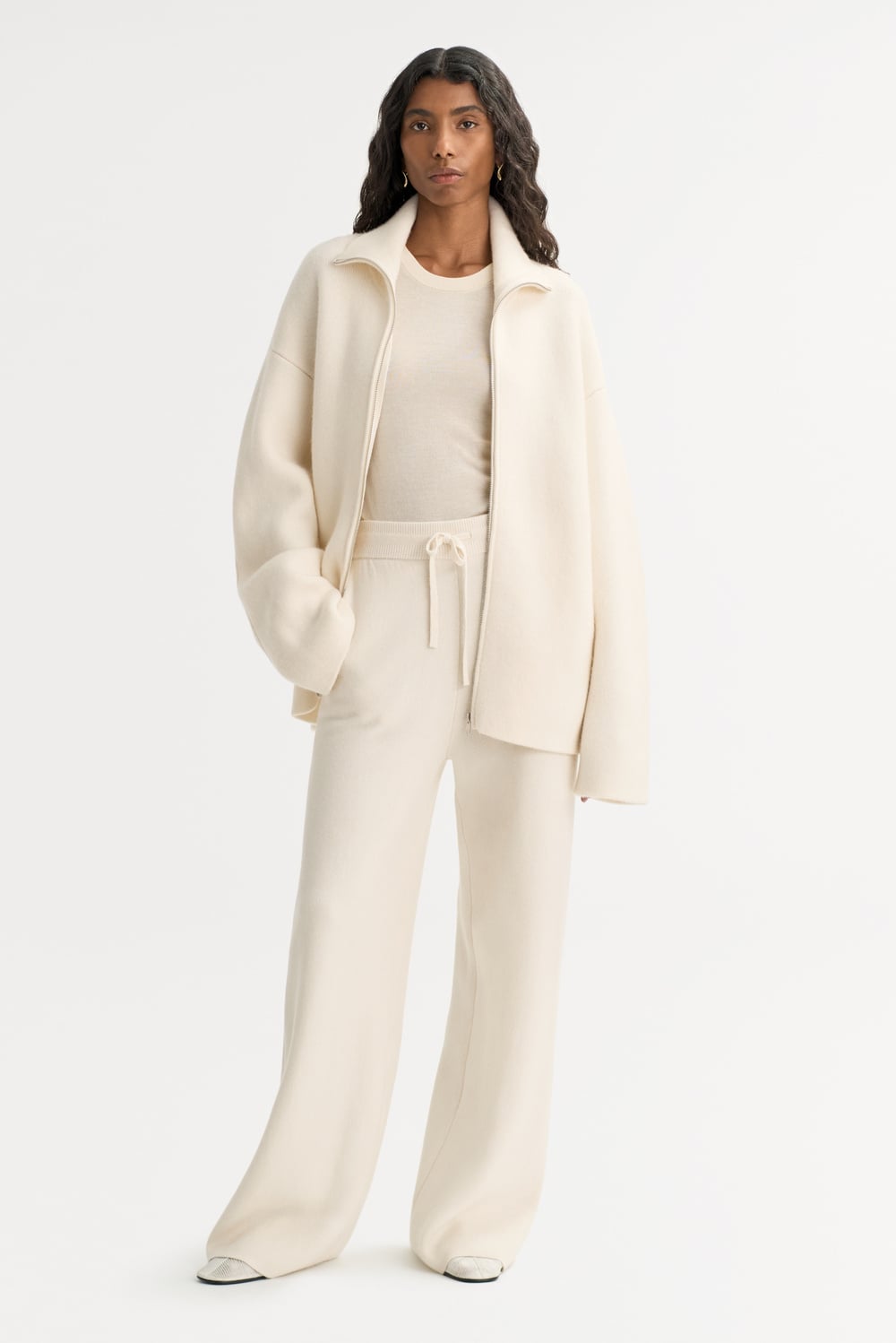 Double knit pants - Pants - Feather White | Soft Goat