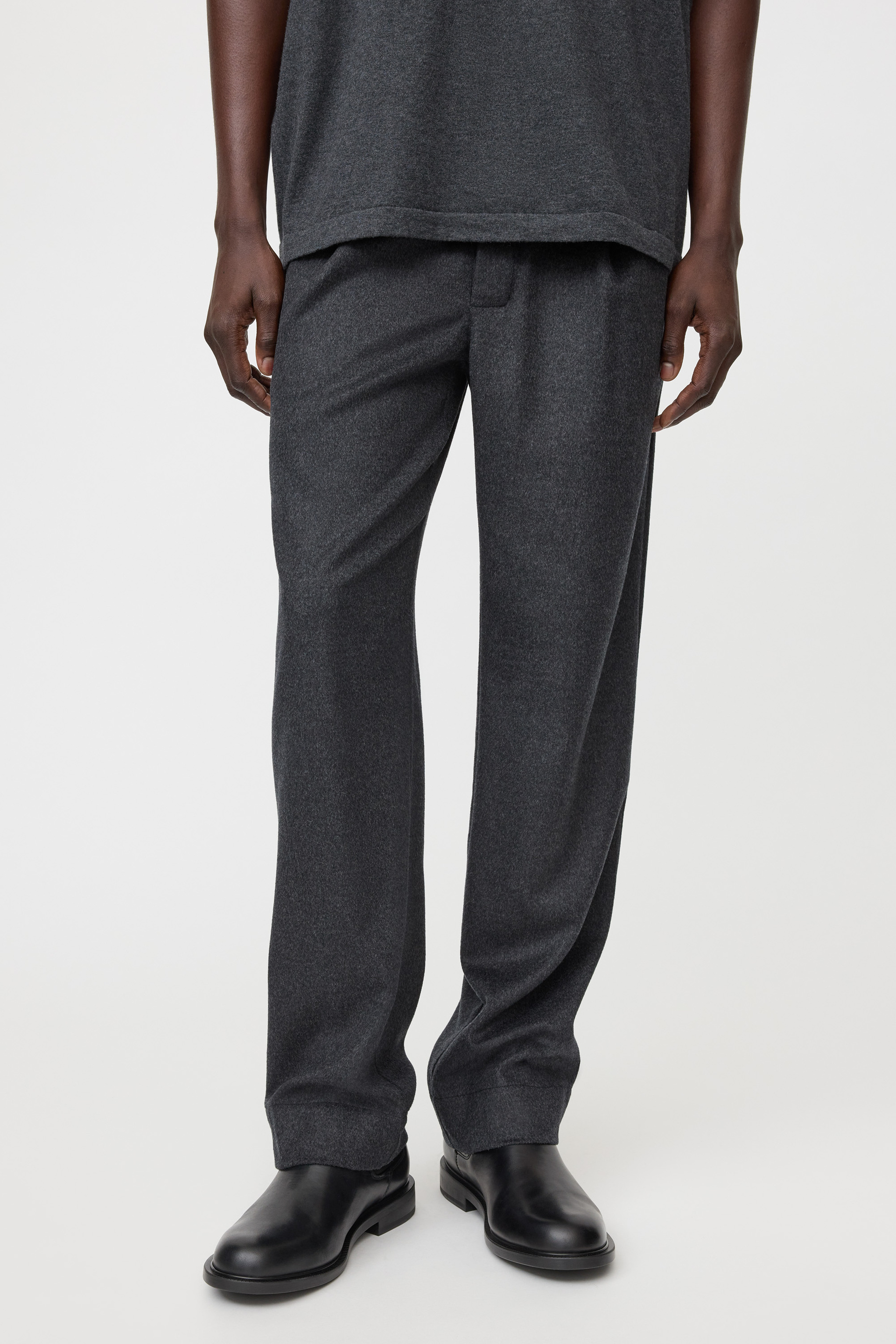 Men's straight drawstring trousers 2