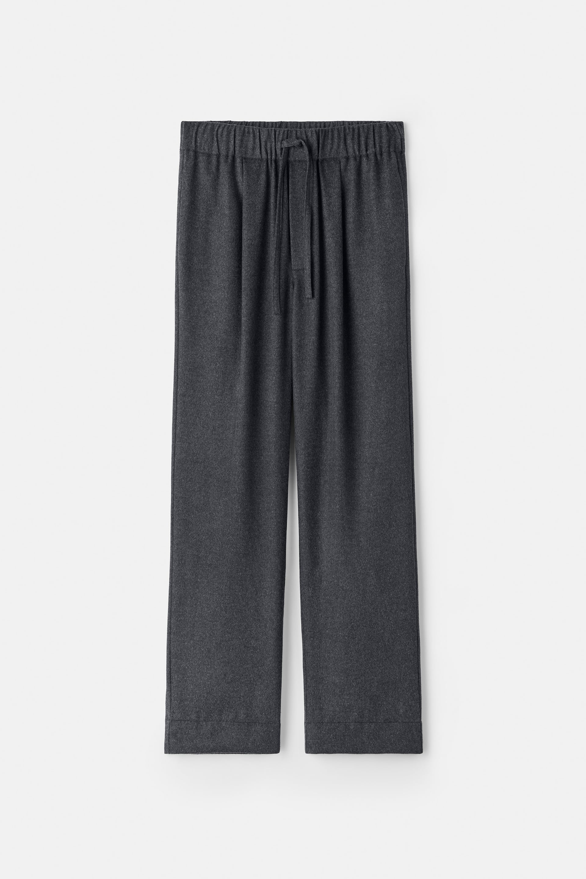 Men's straight drawstring trousers Anthracite Melange 1